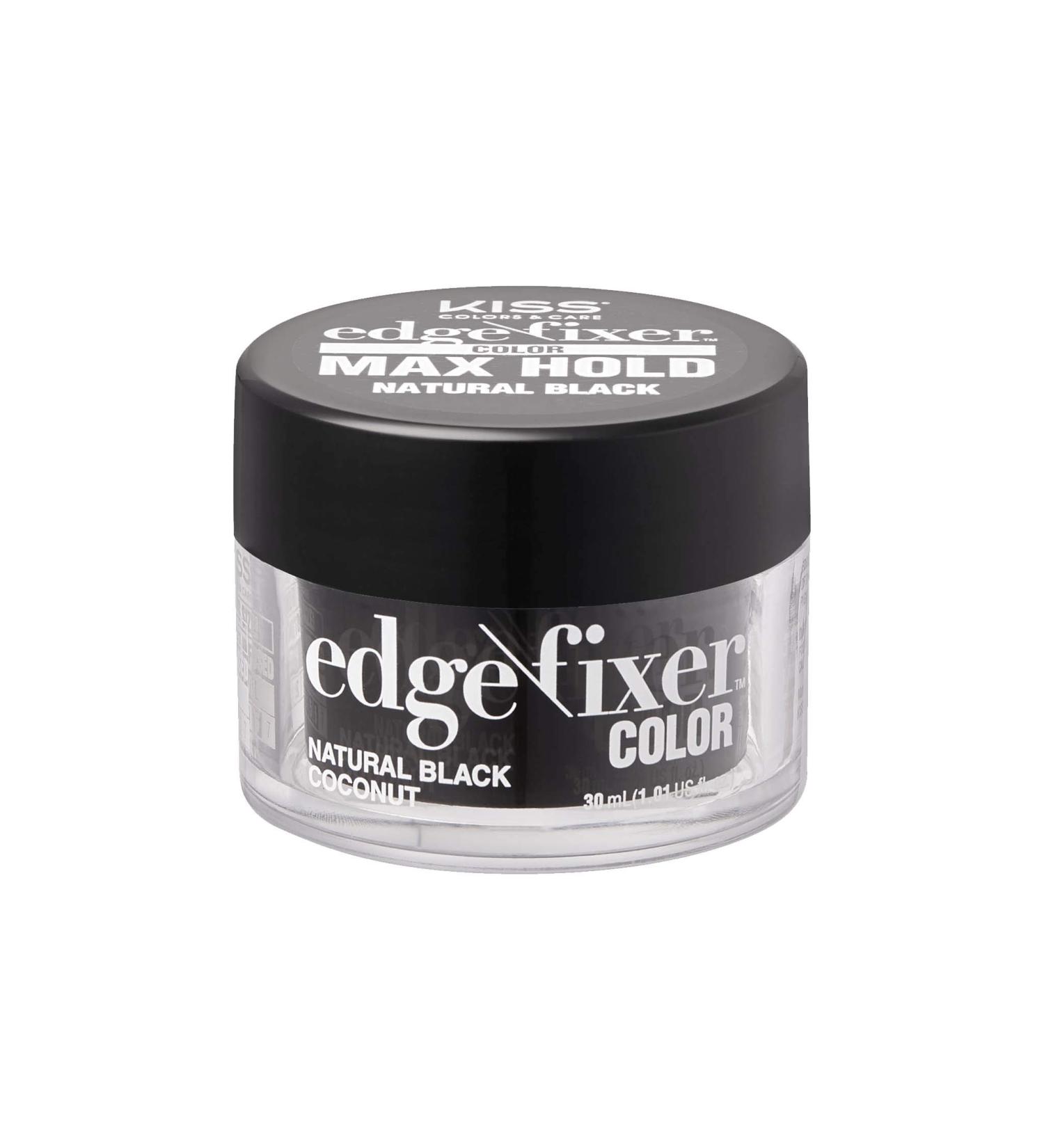 KISS Edge Fixer Color 24 HR Max Hold Natural Black - 30mL | 100% Gray Coverage - Buy Online on GoSupps.com
