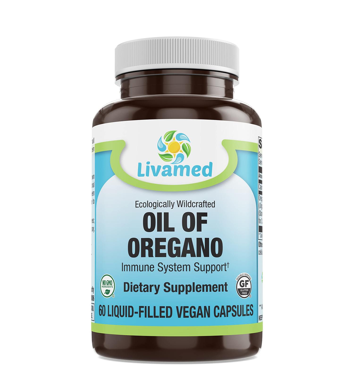 Livamed - Oil of Oregano Liquid Filled Veg Caps 60 Count - Buy Online on GoSupps.com