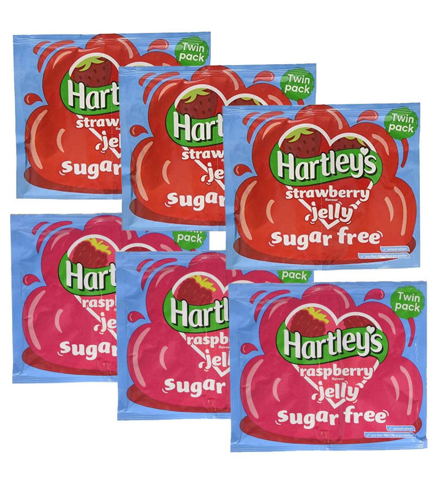 Hartleys Sugar Free Strawberry Jelly and Raspberry Jelly 12 x 11.5g - Buy Online on GoSupps.com