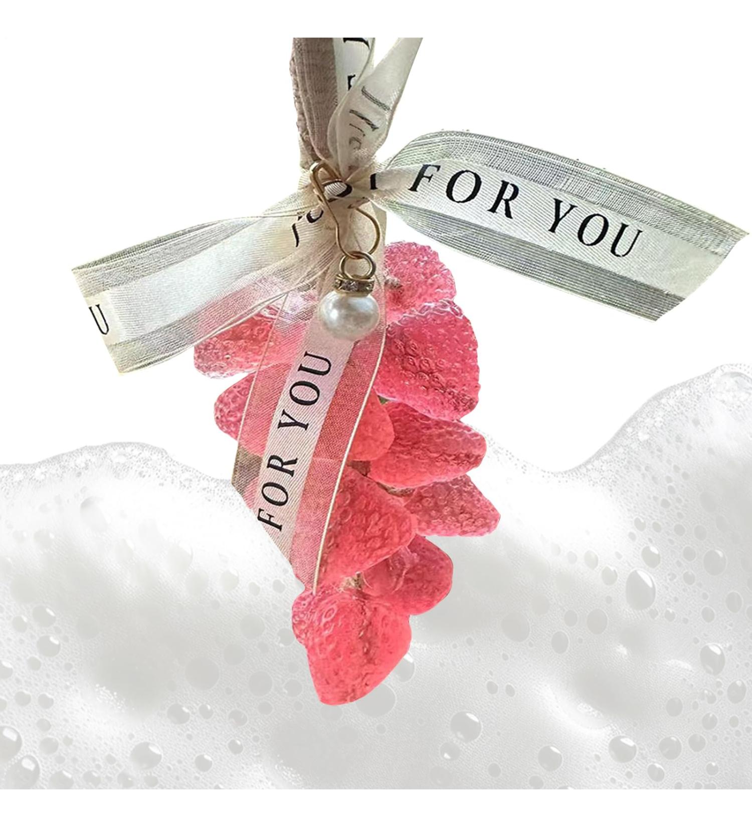  G n rique Strawberry Fruit-Shaped Soap - Cleansing Soap with Rope Brightening Moisturizing Aesthetic Bath Soap Decorative Body Care - Buy Online on GoSupps.com