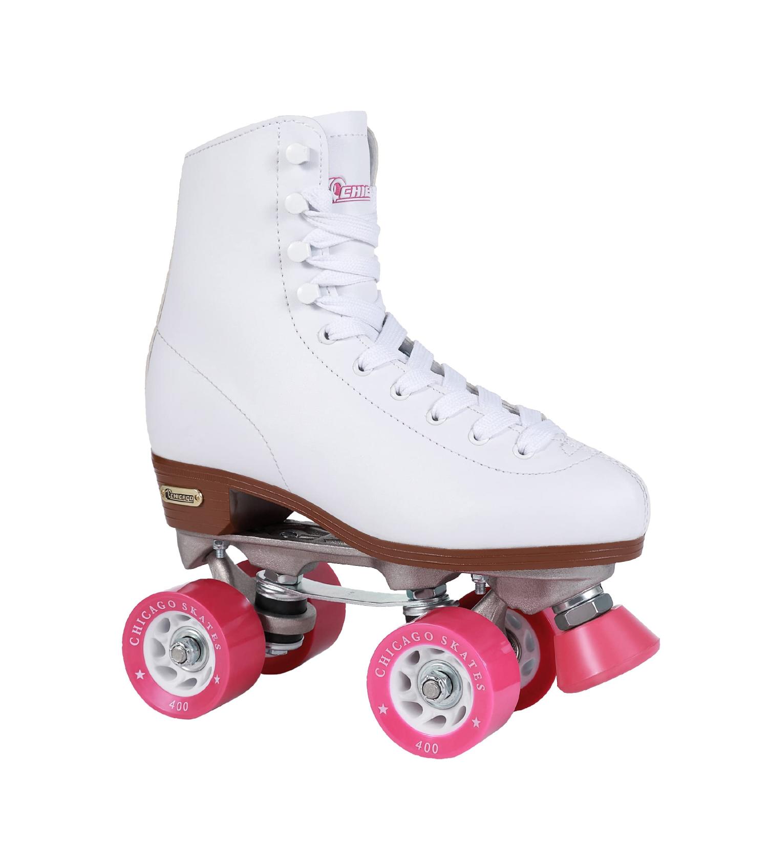 Chicago Women's & Girl's Classic Roller Skates - Premium White Quad Rink Skates - Size 6 - Buy Online on GoSupps.com