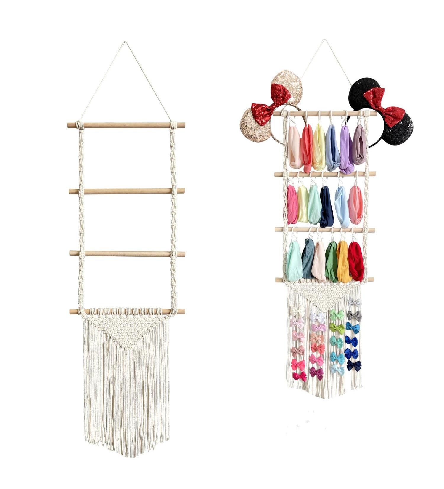 Nvanvmm Hair Accessories Hairpin Organiser Beige Hair Bow Holder Organiser Headband Holder Bows Organizer Hair Bow Holder Organiser Wall Hanging Hair Clip Holder for Women - Buy Online on GoSupps.com