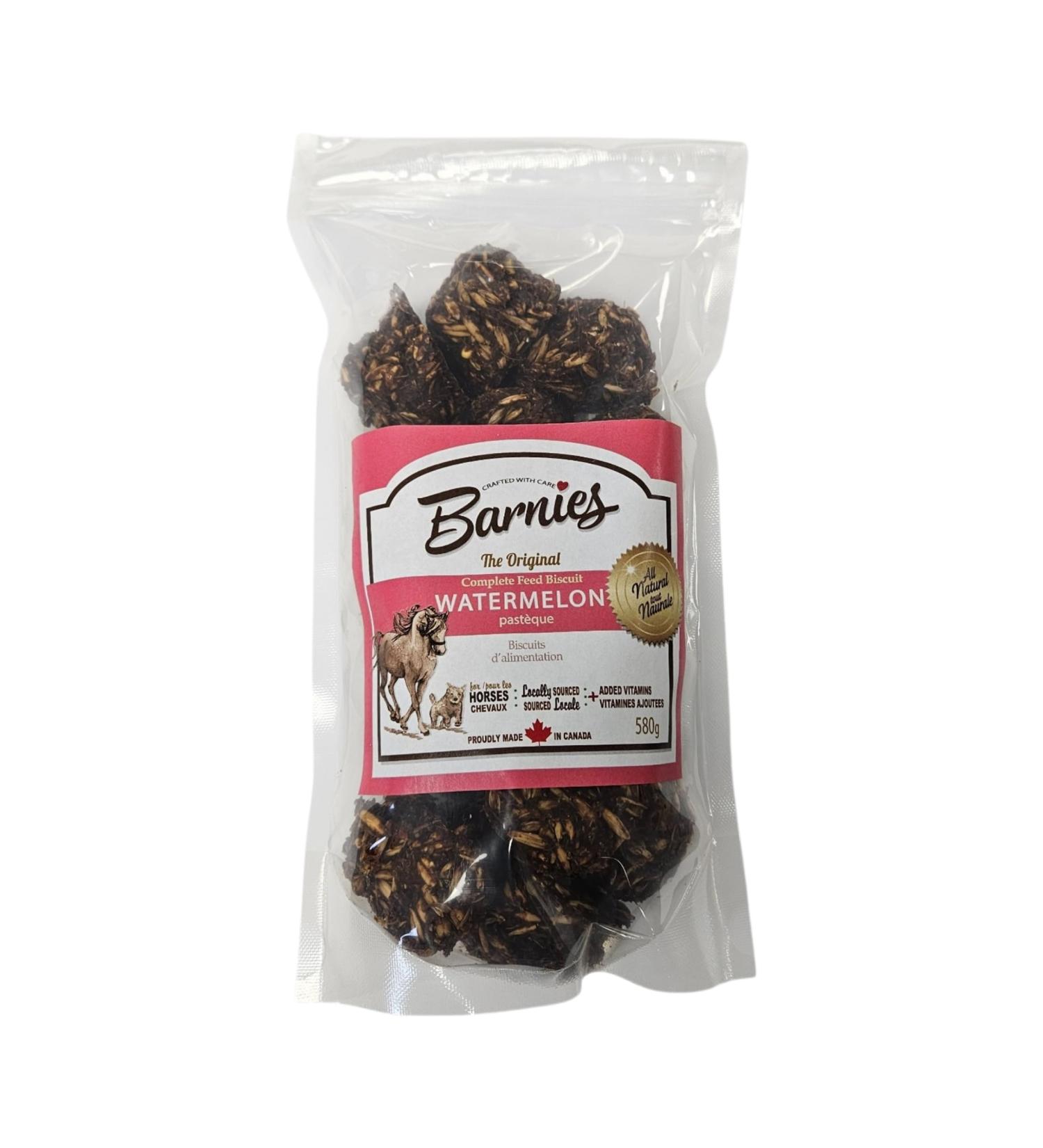 Barnie s All-Natural Horse Treats Vitamin-Enhanced Locally Sourced Canadian-Made Biscuits for Horses | 4 Flavours (Classic Apple Watermelon Peppermint) (580g Watermelon) - Buy Online on GoSupps.com