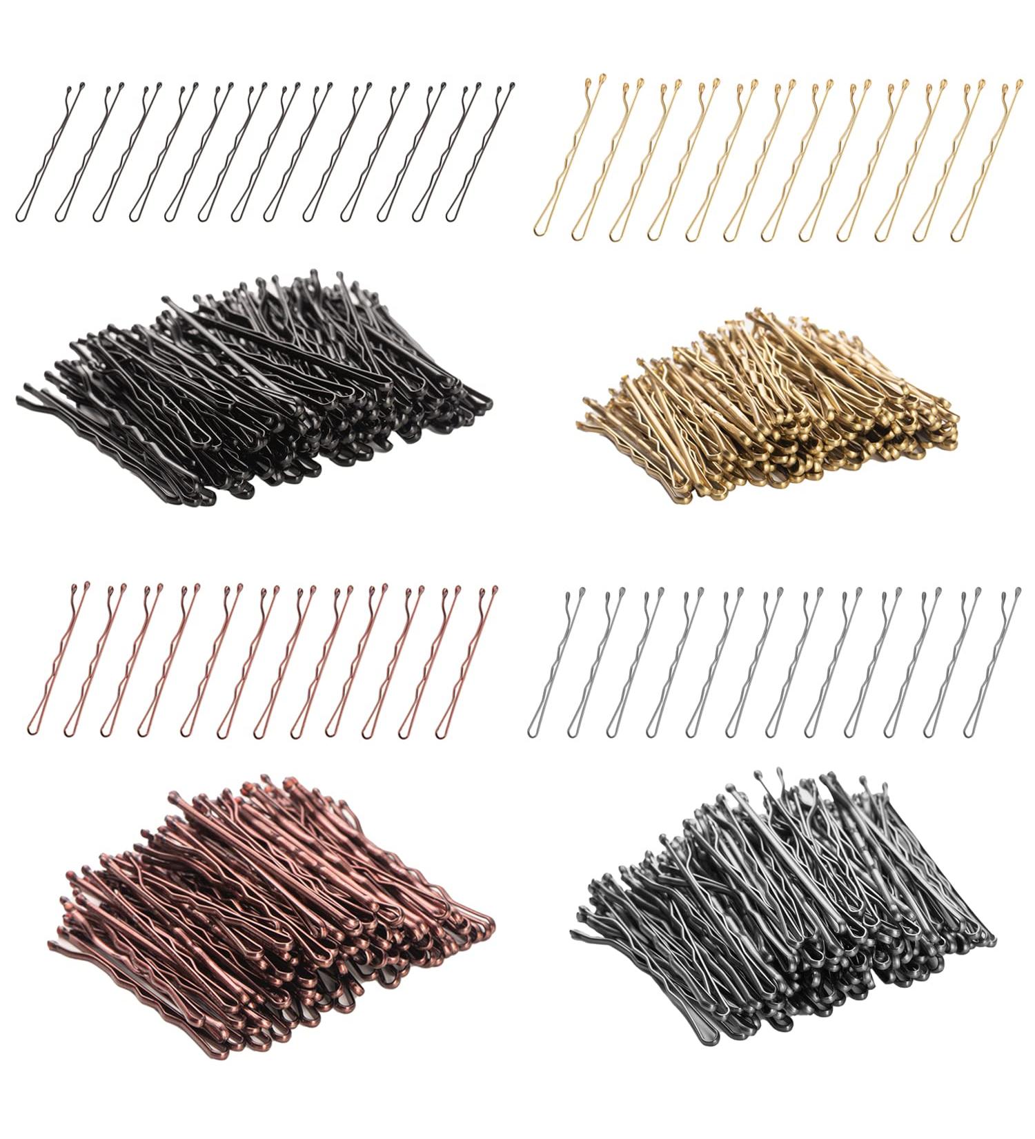 400-Piece Gold Bobby Pins for Thick Hair | Curved-Hair Pins for Styling and Decoration - Buy Online on GoSupps.com