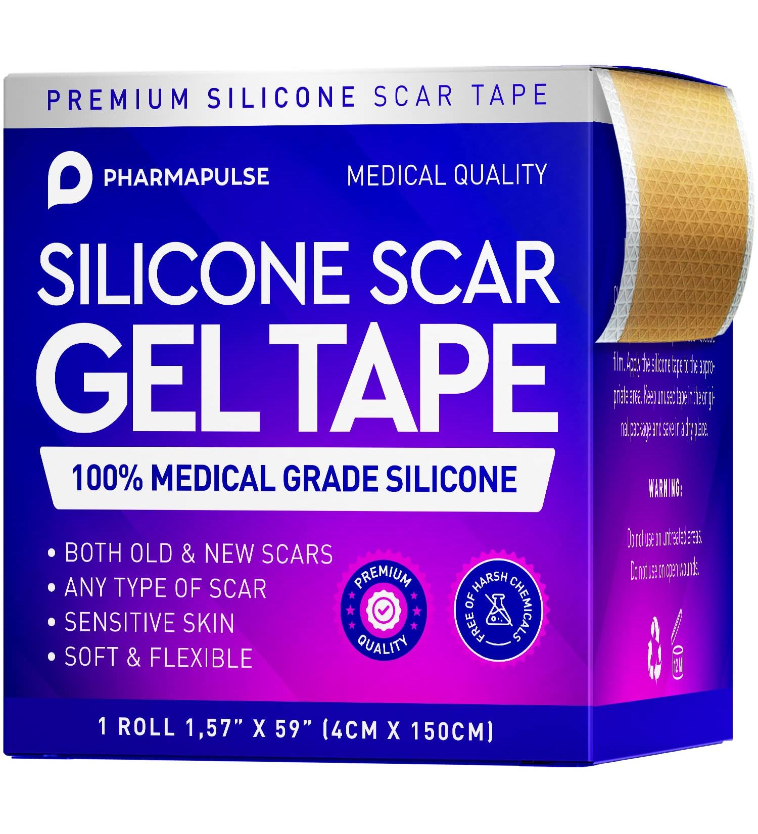 Silicone Scar Gel Tape - Waterproof, Latex-Free, Pain-Free Removal - Buy Online on GoSupps.com