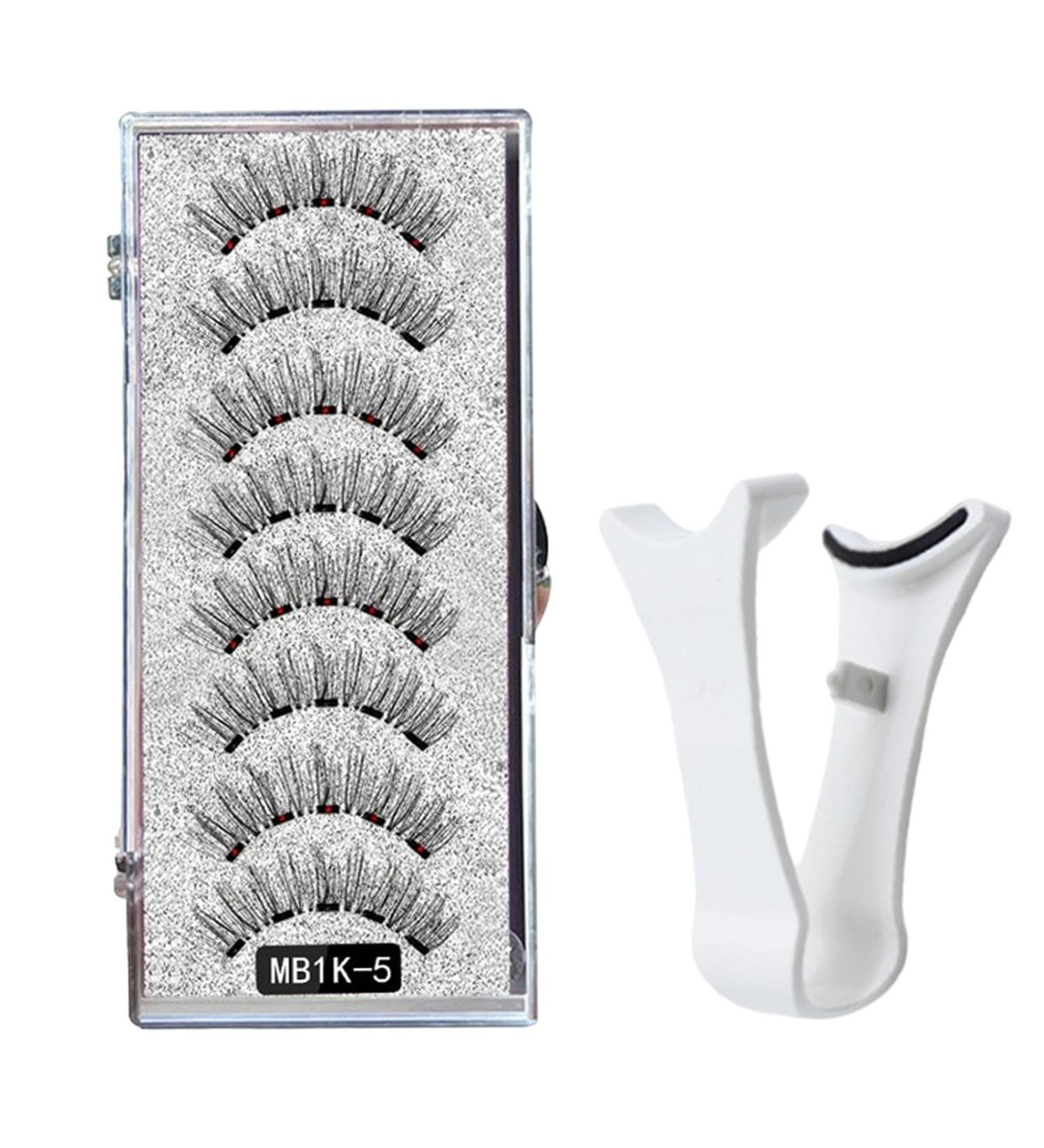 Magnetic Eyelashes with Applicator - Soft Natural Magnetic Eyelashes - 2 Pairs Reusable False Eyelashes Magnetic Lash Strips for 3D Natural Eye Makeup Easy to Wear - Buy Online on GoSupps.com