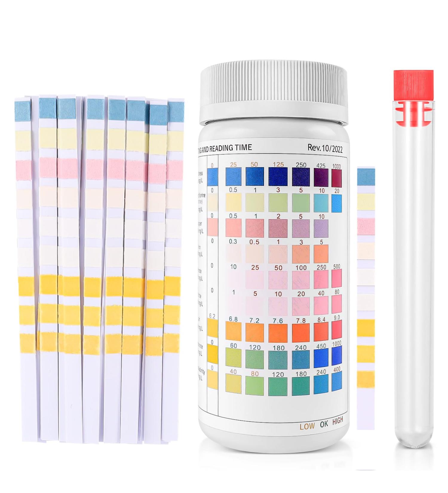 100-Piece 9-in-1 Aquarium Test Strip Kit - Complete Water Quality Testing for Iron Copper Nitrate Chlorine & pH - Buy Online on GoSupps.com