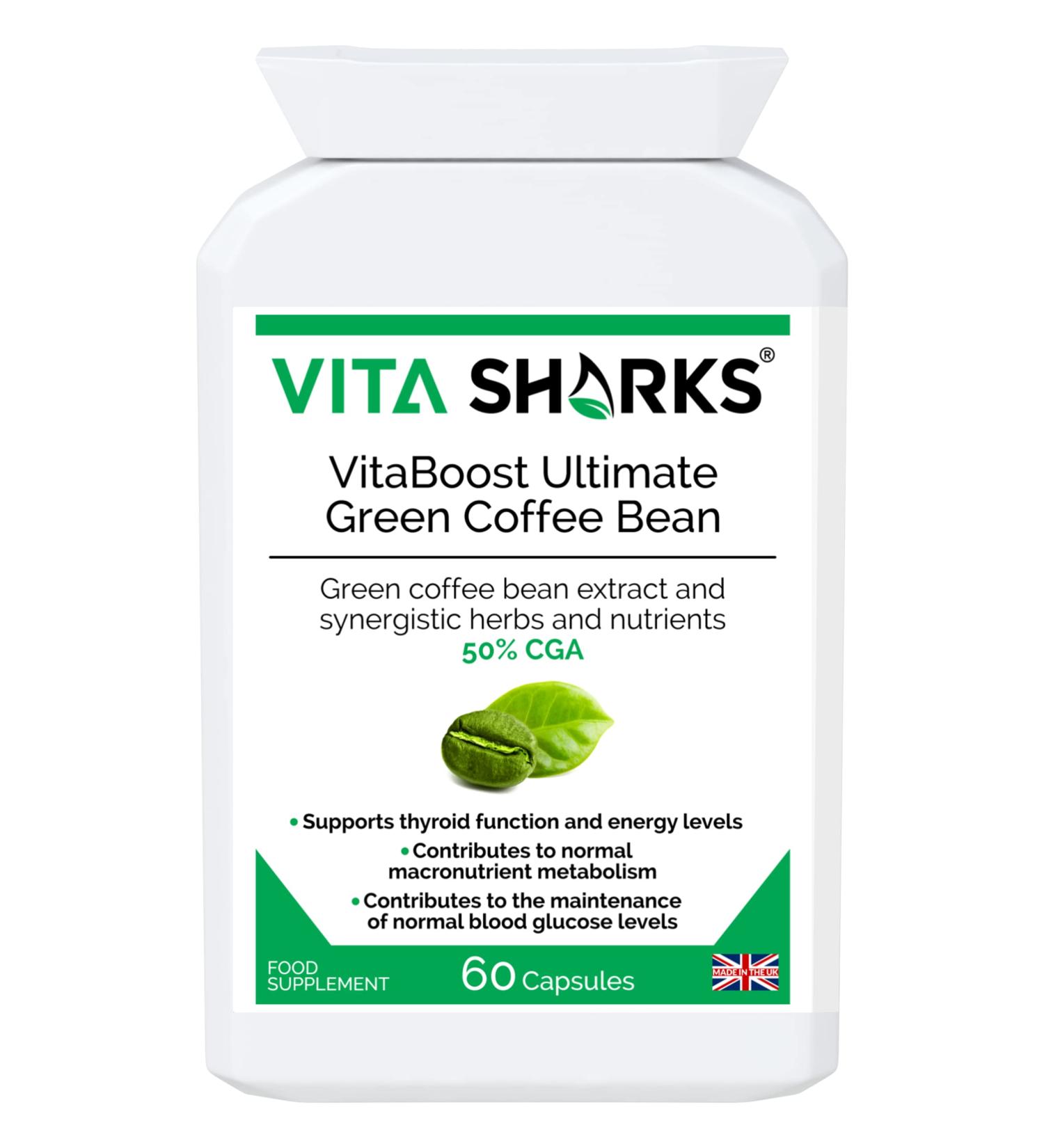 VitaBoost Ultimate Green Coffee Bean: 60 Kosher Capsules for Healthy Weight Loss & Metabolism Boost - Buy Online on GoSupps.com