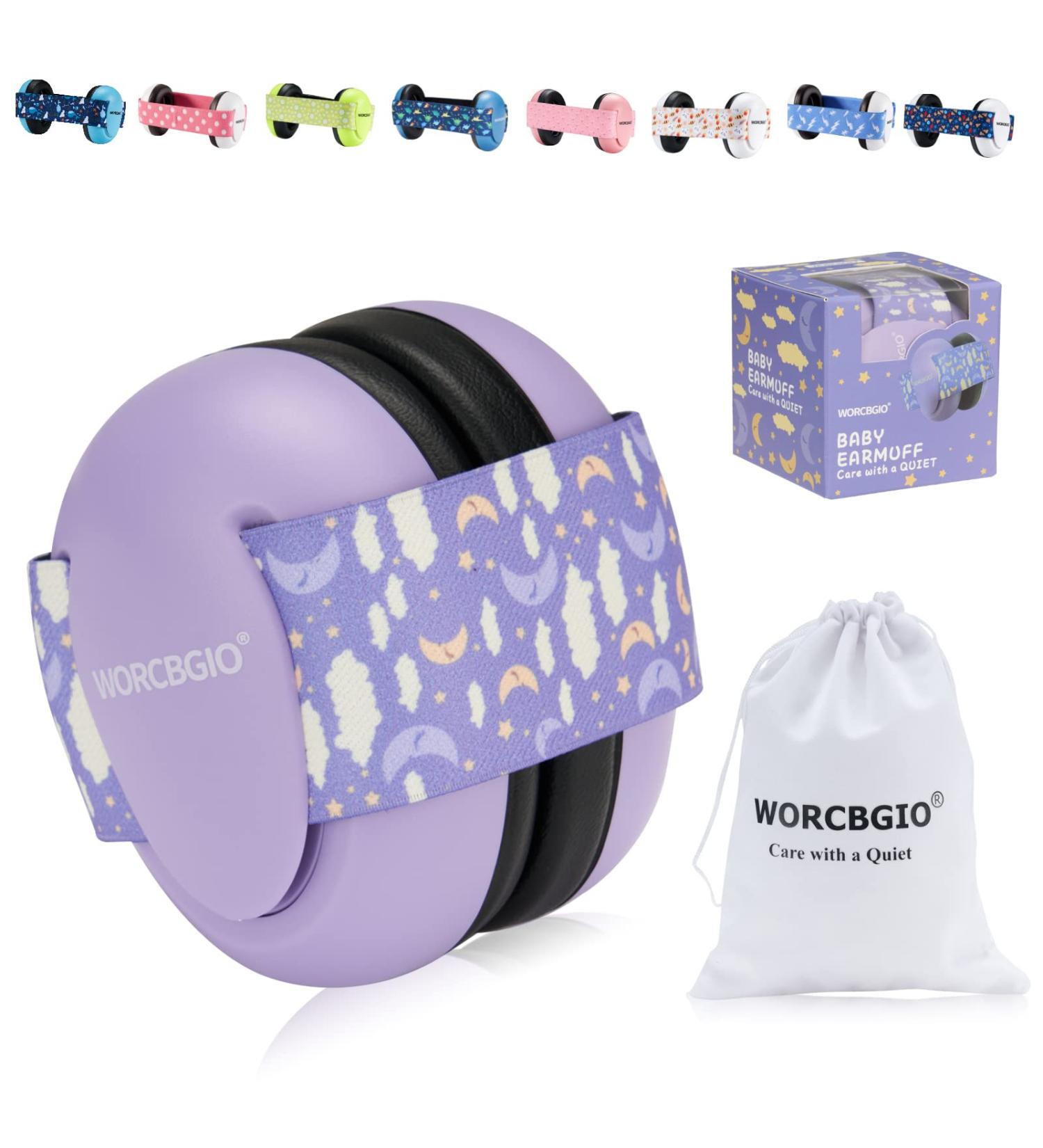WORCBGIO Infant Ear Protection Noise Cancelling Baby Ear Muffs - Toddler Hearing Protection (Moon Purple) - Buy Online on GoSupps.com