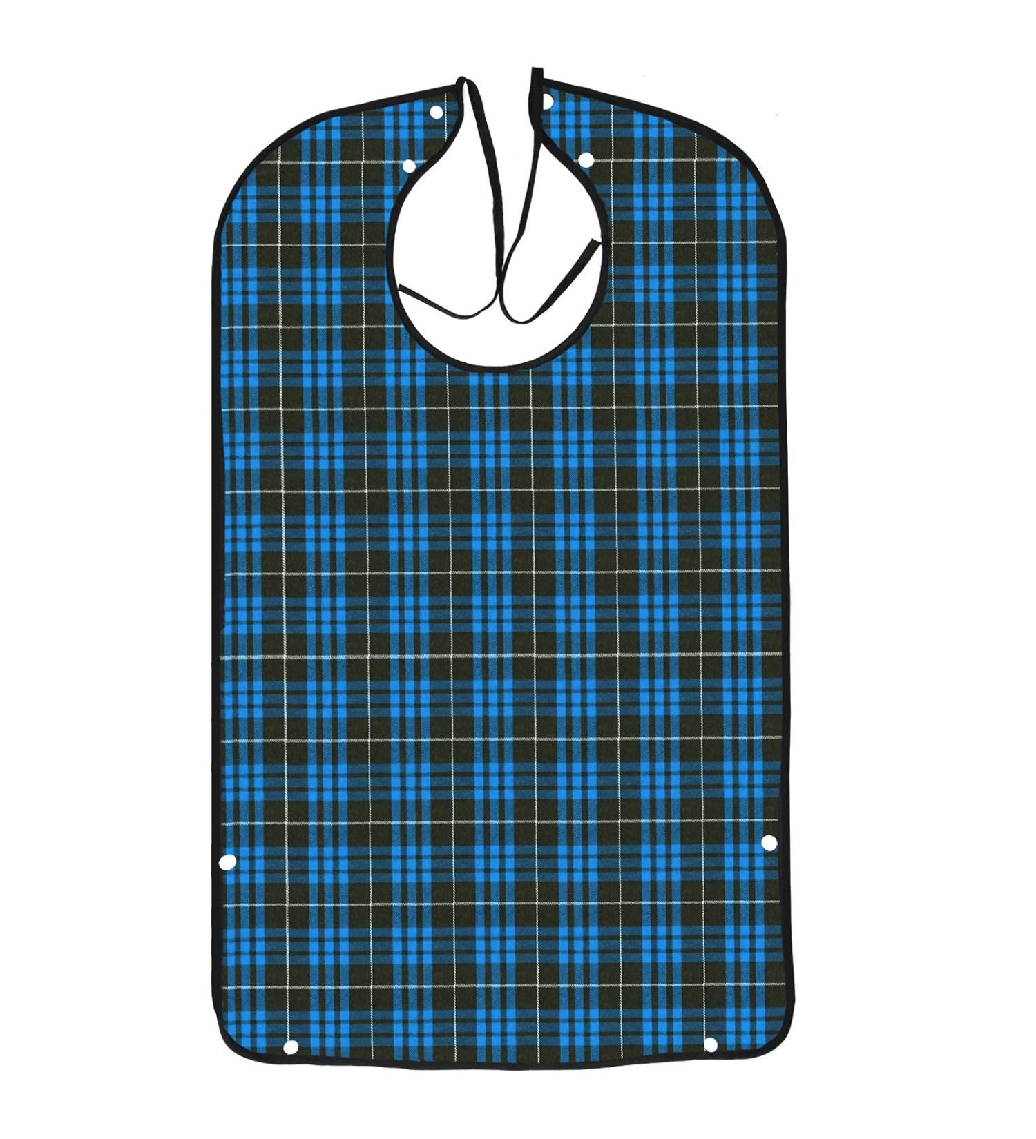 AIEX Adult Bibs - Waterproof Floral Print & Blue Plaid | Washable & Reusable - Perfect for Easy Clean-Up! - Buy Online on GoSupps.com