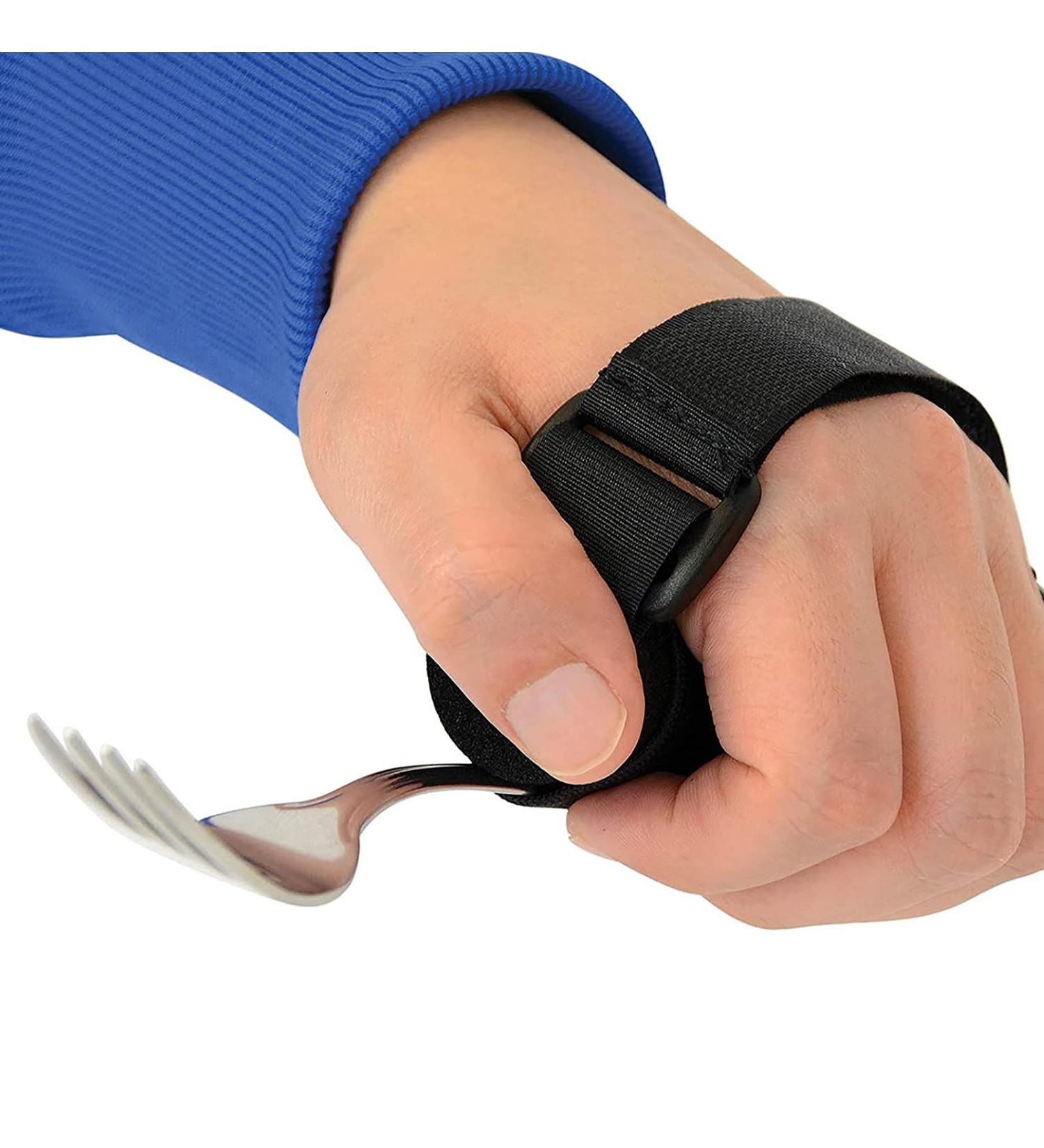 YJZQ Adjustable Eating Utensil Adapter for Elderly & Disabled | Hand Strap & Cutlery | International Shipping - Buy Online on GoSupps.com