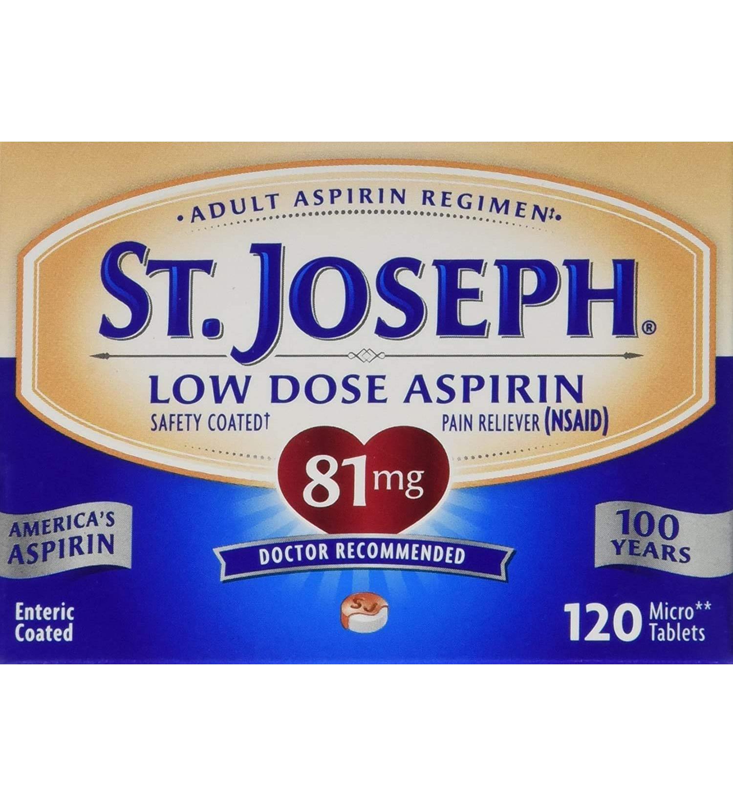 St. Joseph Low Dose Aspirin-- 81 mg - 120 Tablets by St. Joseph