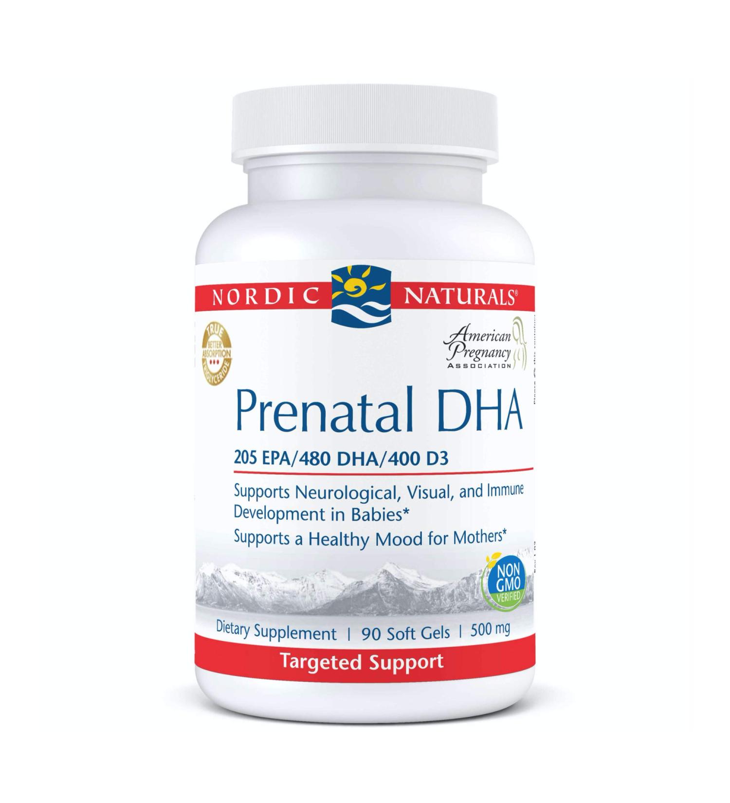 Nordic Naturals Prenatal DHA 500 mg - 90 Softgels for Expecting Moms - Buy Online on GoSupps.com