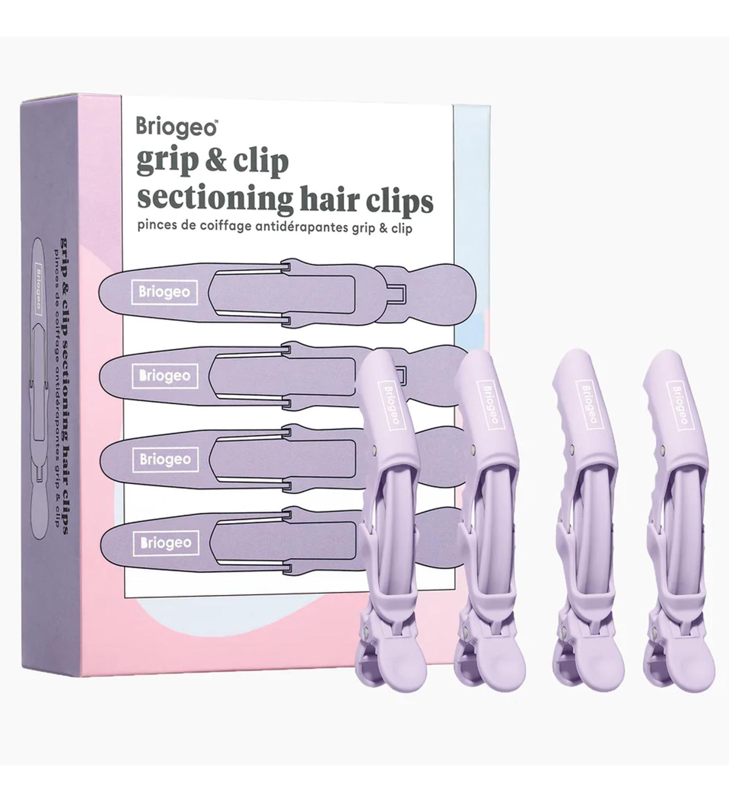 Briogeo Grip + Clip Sectioning Hair Clips - Alligator Jaw Design for Secure Hold - Non-Damaging Dent-Free Styling - Suitable for All Hair Types Textures and Lengths - Set of 4 - Buy Online on GoSupps.com