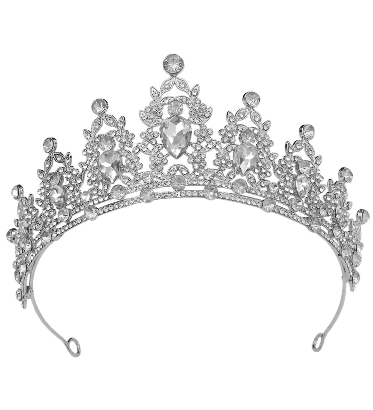 Tiaras for Women Sparkling Crystal Queen Crowns Princess Tiara Bride Hair Accessories for Women Birthday Halloween Cosplay Christmas Party Prom Gifts silver - Buy Online on GoSupps.com