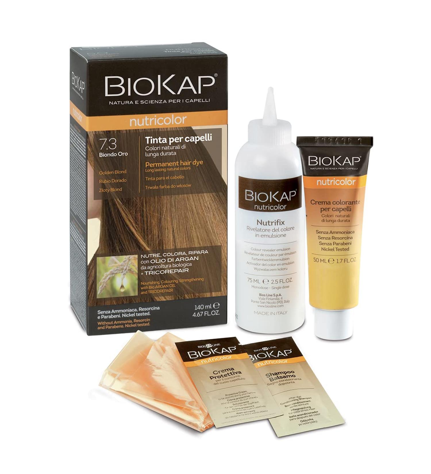 BIOKAP TINTE golden blond dye 140ml. soin con u pour une utilisation r guli re s int gre facilement dans une routine de tous les jours contenance 140 ml et est con u pour offrir un grand confort d - Buy Online on GoSupps.com