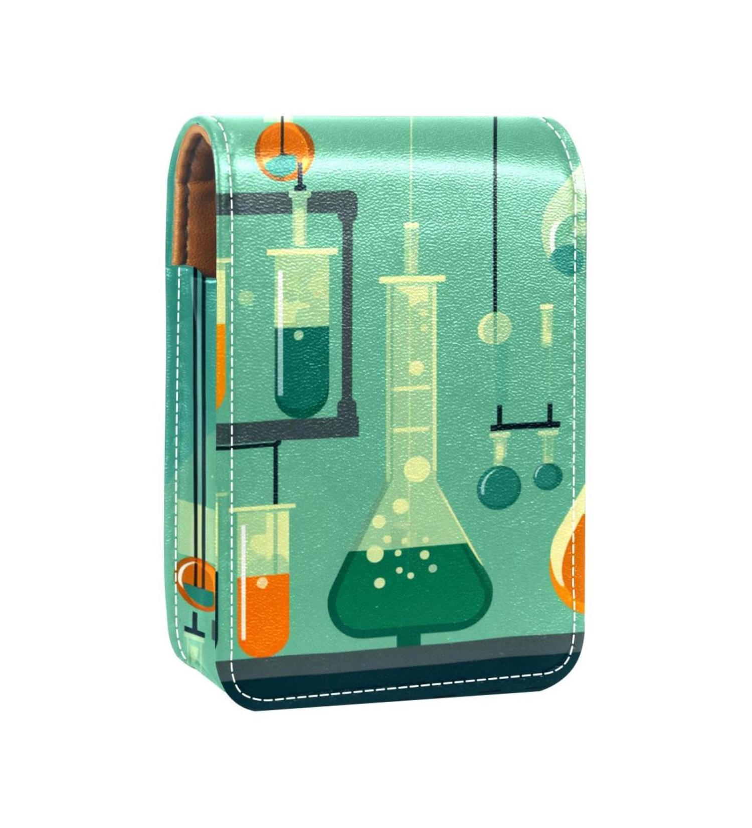 Shop Mini Leather Lipstick Organizer with Mirror - Cartoon Chemistry A229v4fpuq | International Shipping Available - Buy Online on GoSupps.com