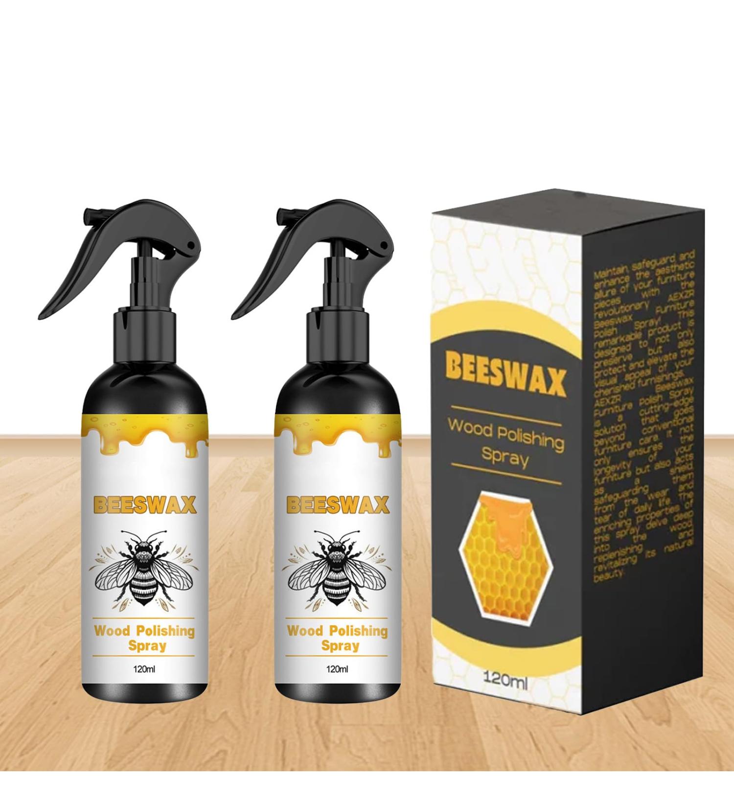 Beeswax Wood Polishing Spray Natural Micro-Molecularized Beeswax Spray Furniture Polish Beeswax Spray Beeswax Furniture Polish Wood Wax Spray Bees Wax Furniture Polish and Cleaner (2Pcs) - Buy Online on GoSupps.com