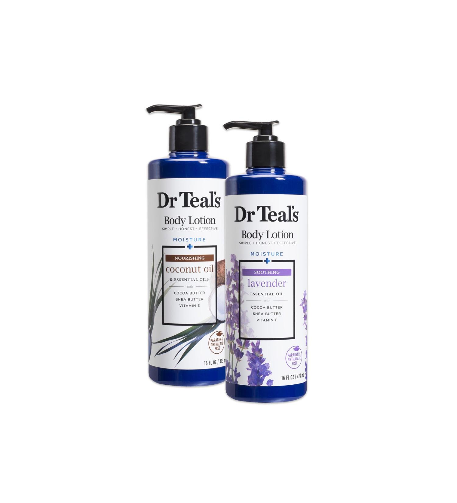 Dr Teal's Body Lotion - Coconut and Lavender 2 Count - 32oz Total(Packaging May Vary)