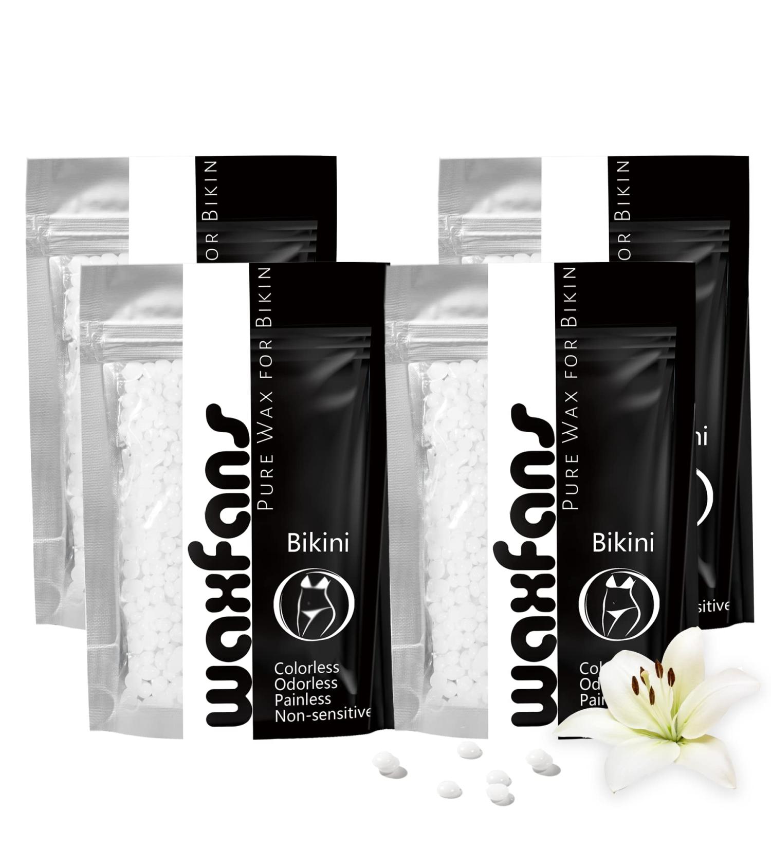 Waxfans Transparent Wax Beads for Hair Removal - 1.1lb Brazilian Bikini Waxing Beads (4 pack) - Buy Online on GoSupps.com