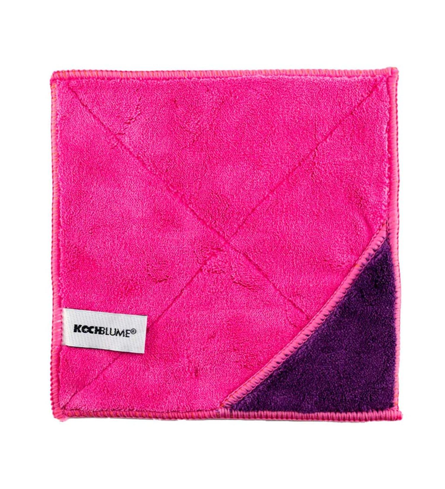 Extra Absorbent Microfiber Cleaning Cloth - 18x18cm Pink & Purple | Ideal for Cooking & Kitchen Use - Buy Online on GoSupps.com