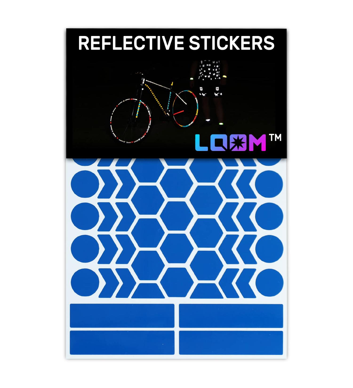 67pcs Blue Reflective Stickers Kit | Self-Adhesive Bike Decals for Safety | Helmet, Motorcycle, Bicycle, Car, Stroller | Waterproof Visibility - Buy Online on GoSupps.com