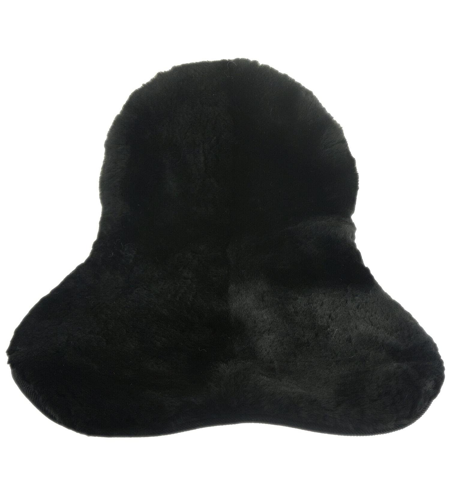 VAST Merino Fleece Black Sheepskin English Saddle Seat Saver Cushion - Buy Online on GoSupps.com