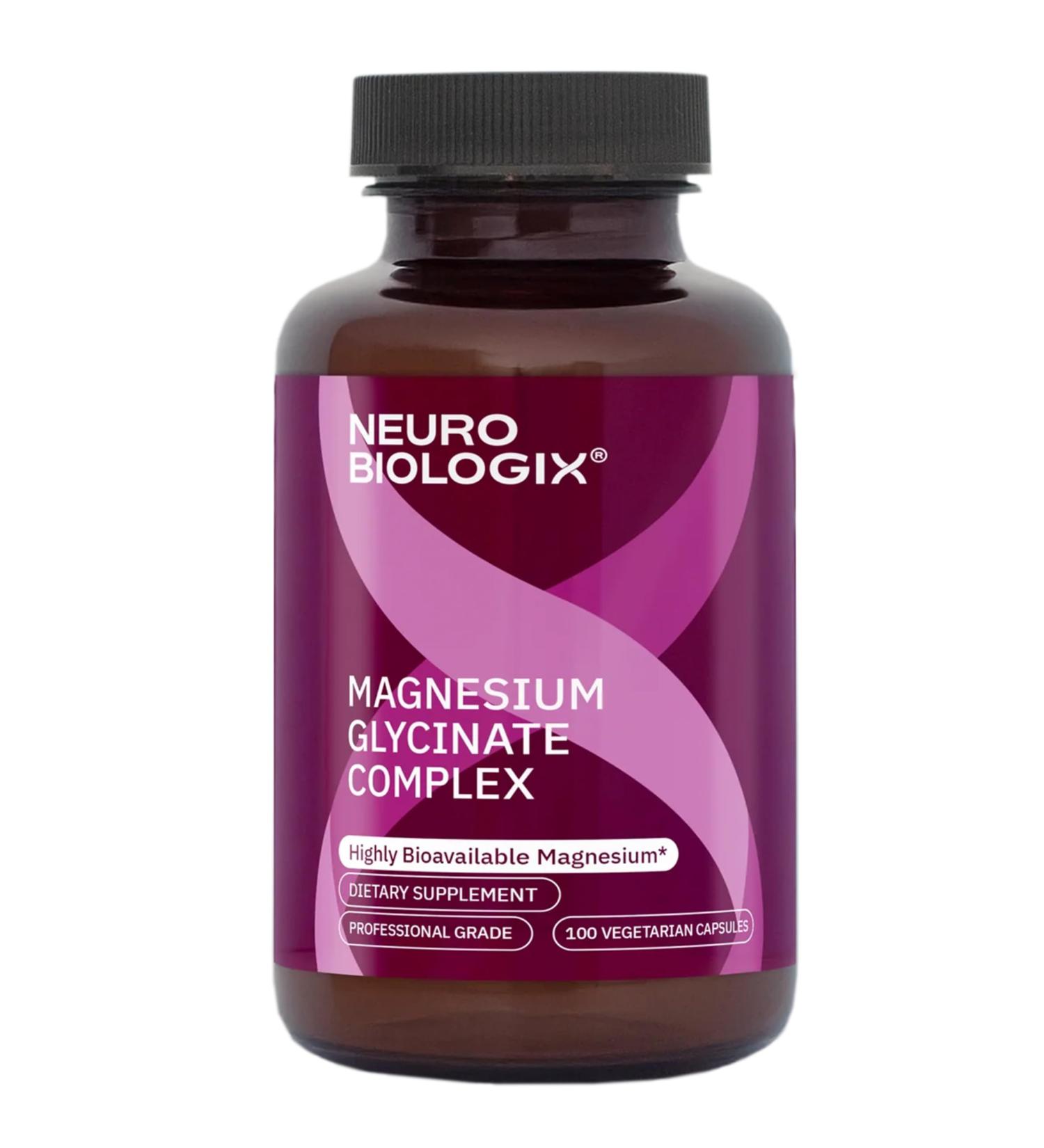 Neurobiologix Magnesium Glycinate Complex TRAACS Magnesium Bisglycinate Chelate for Muscle Nerve & Bone Support Gentle Easy-to-Digest Magnesium Supplement Non GMO Gluten Free 100 Capsules - Buy Online on GoSupps.com