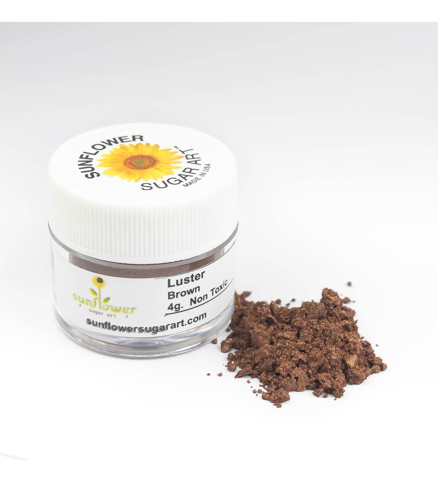 Brown Edible Luster Dust - Food Grade Powder for Fondant, Baking & Decorating - 4g | Vegan-Friendly - Buy Online on GoSupps.com