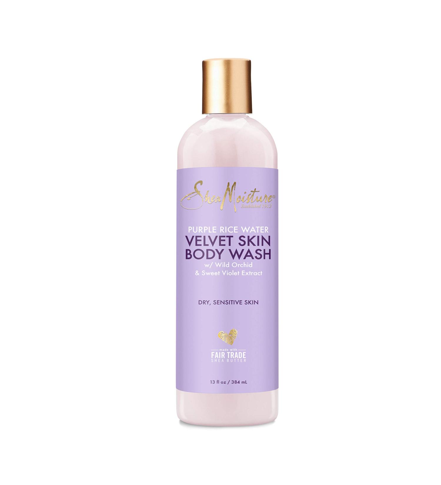 SheaMoisture Purple Rice Water Velvet Skin Body Wash - 13 fl oz | Hydrating & Nourishing - Buy Online on GoSupps.com