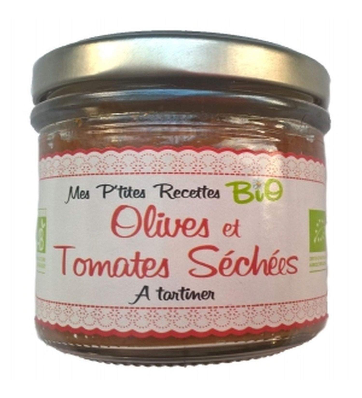Spreadable Organic Olive Dried Tomatoes Mes P'tites Recettes 100 g Jar