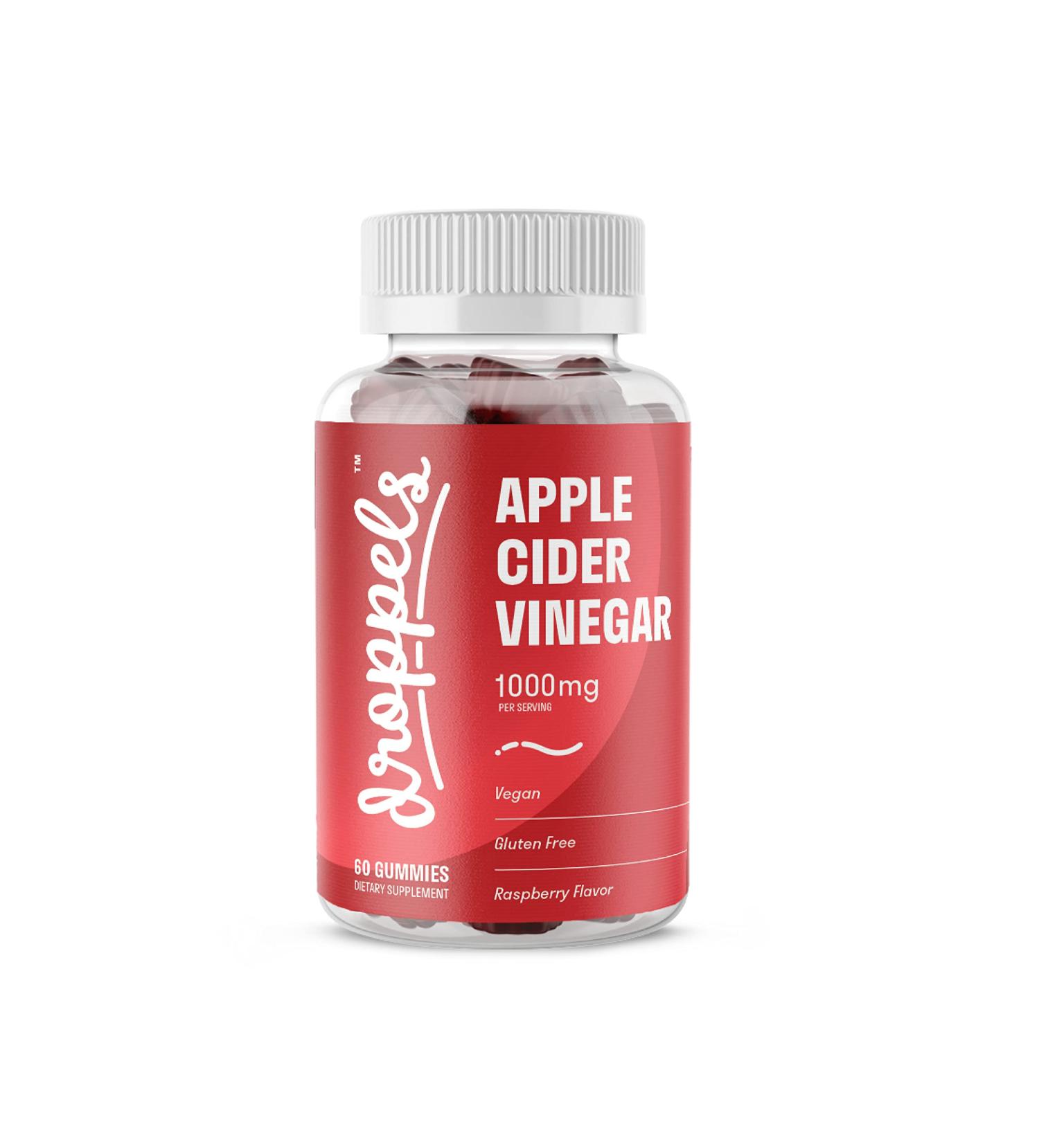 Droppels Organic Apple Cider Vinegar Gummies 1000mg with Beet Root & Pomegranate - Supports Digestion - Vegan & Gluten Free - Made in USA - 60 Count - Buy Online on GoSupps.com