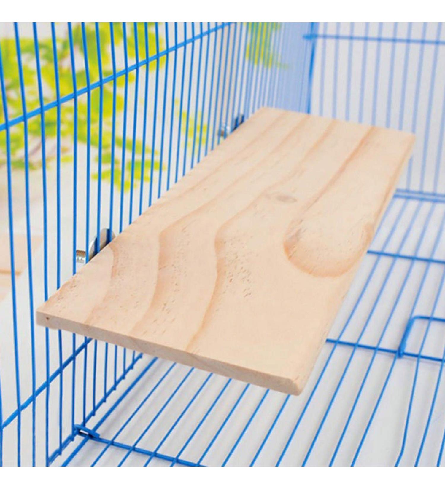 Buy Durable Wood Platform for Pets | 13x28 cm Squirrel & Hamster Stand | Ideal Parrot Cage Wooden Stand - Buy Online on GoSupps.com
