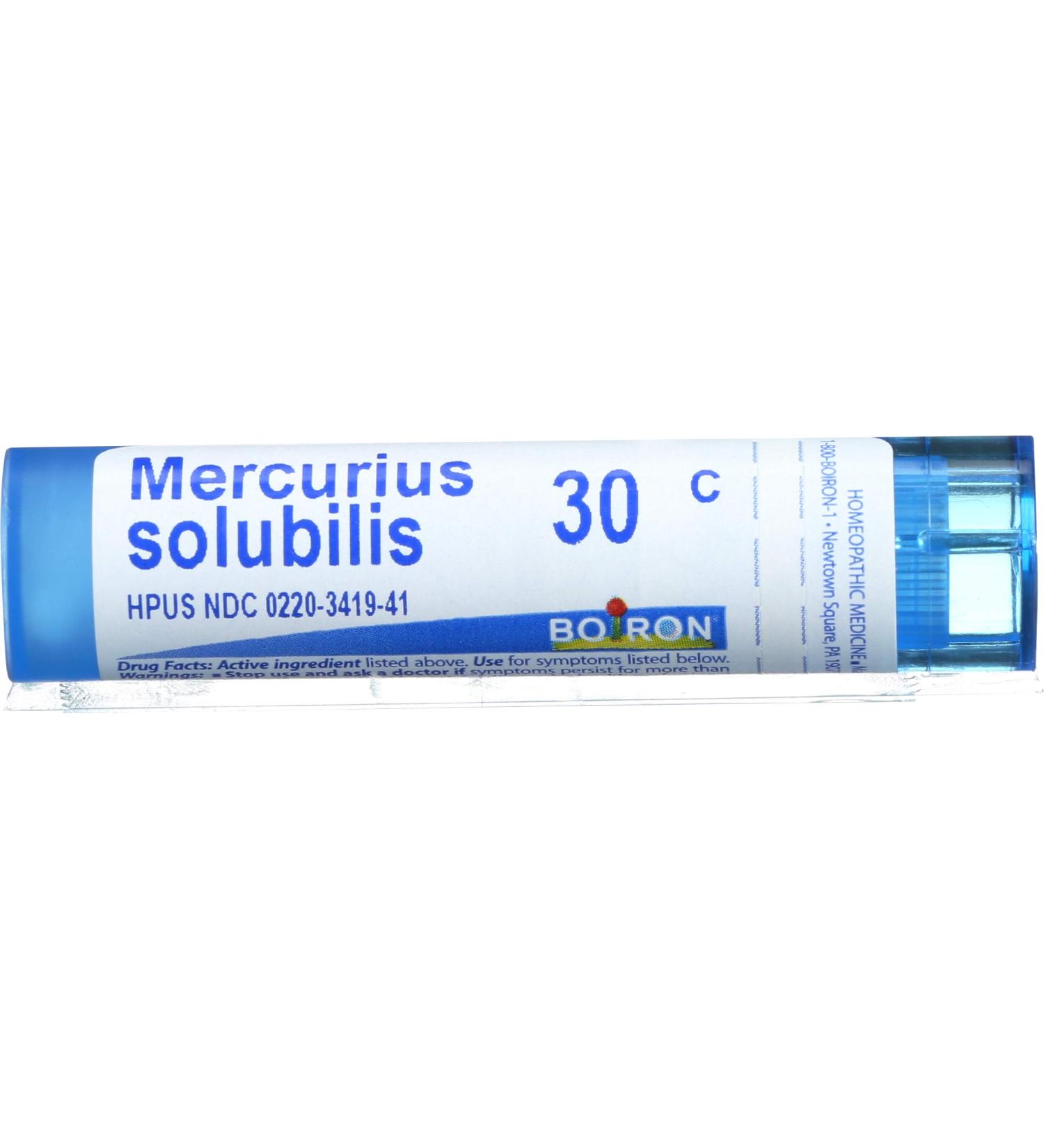 Boiron Mercurius Solubilis 30C - Homeopathic Remedy, 80 Pellets - Buy Online on GoSupps.com