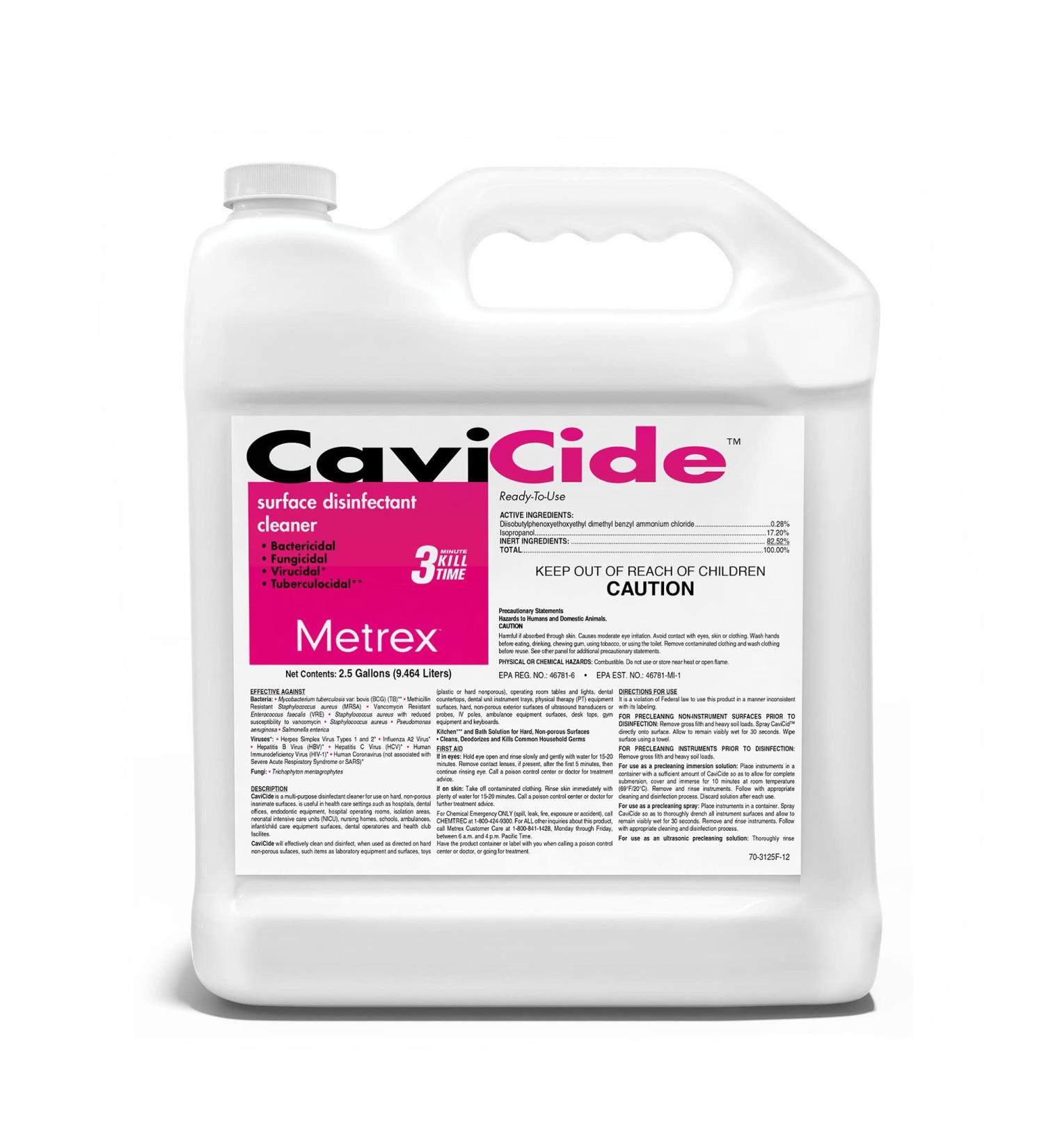 Metrex 13-1025 CaviCide Surface Disinfectant/Decontaminant Cleaner 2.5 gal Capacity - Buy Online on GoSupps.com