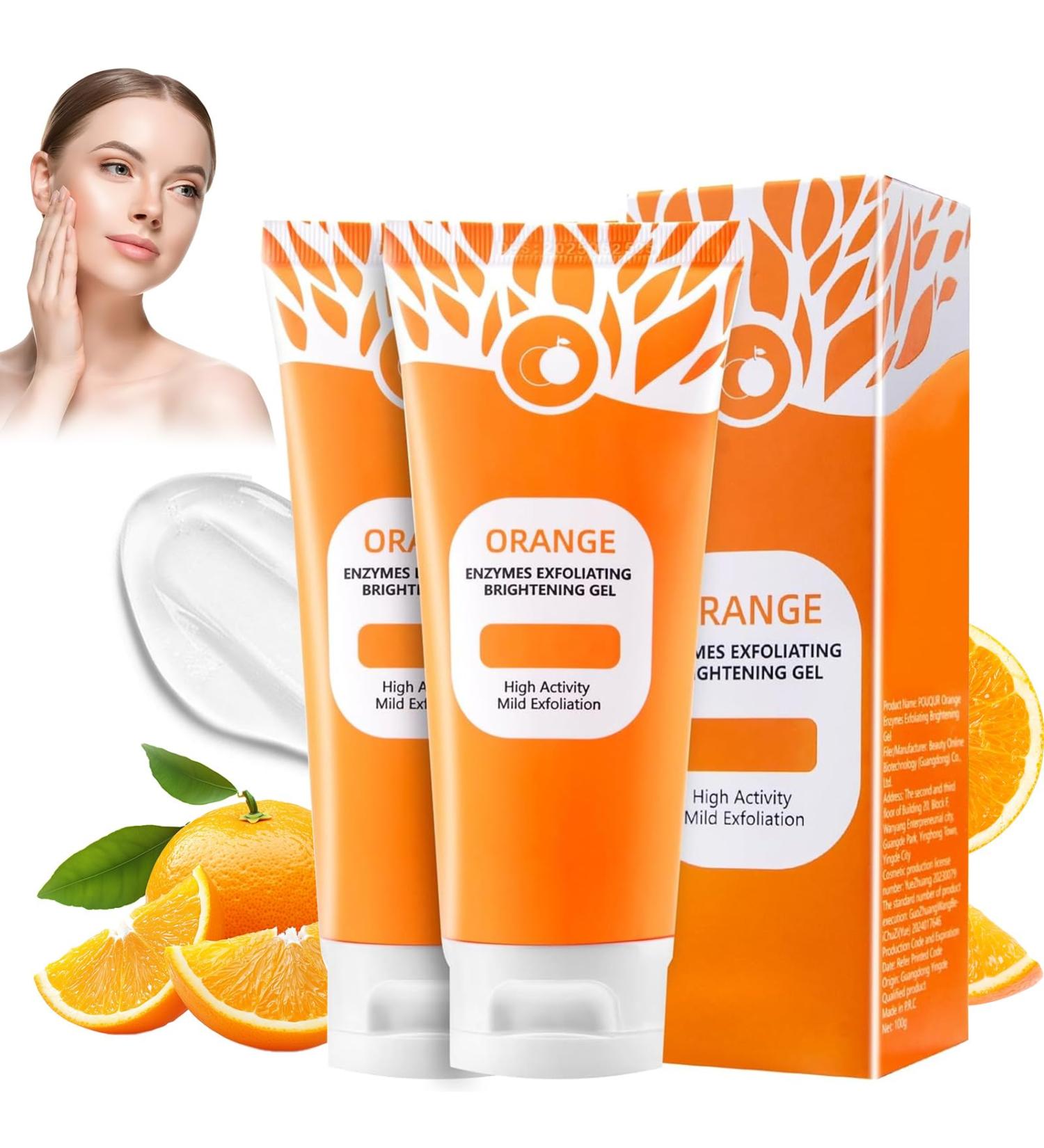 Gel exfoliant orange Gels Blanchissants Exfoliants L'orange Gel Brightening Exfoliant l'Orange Blanchissant Pour Le Corps claircissant La Peau Pour Un Nettoyage En Profondeur 100 g (Lot de 1) - Buy Online on GoSupps.com