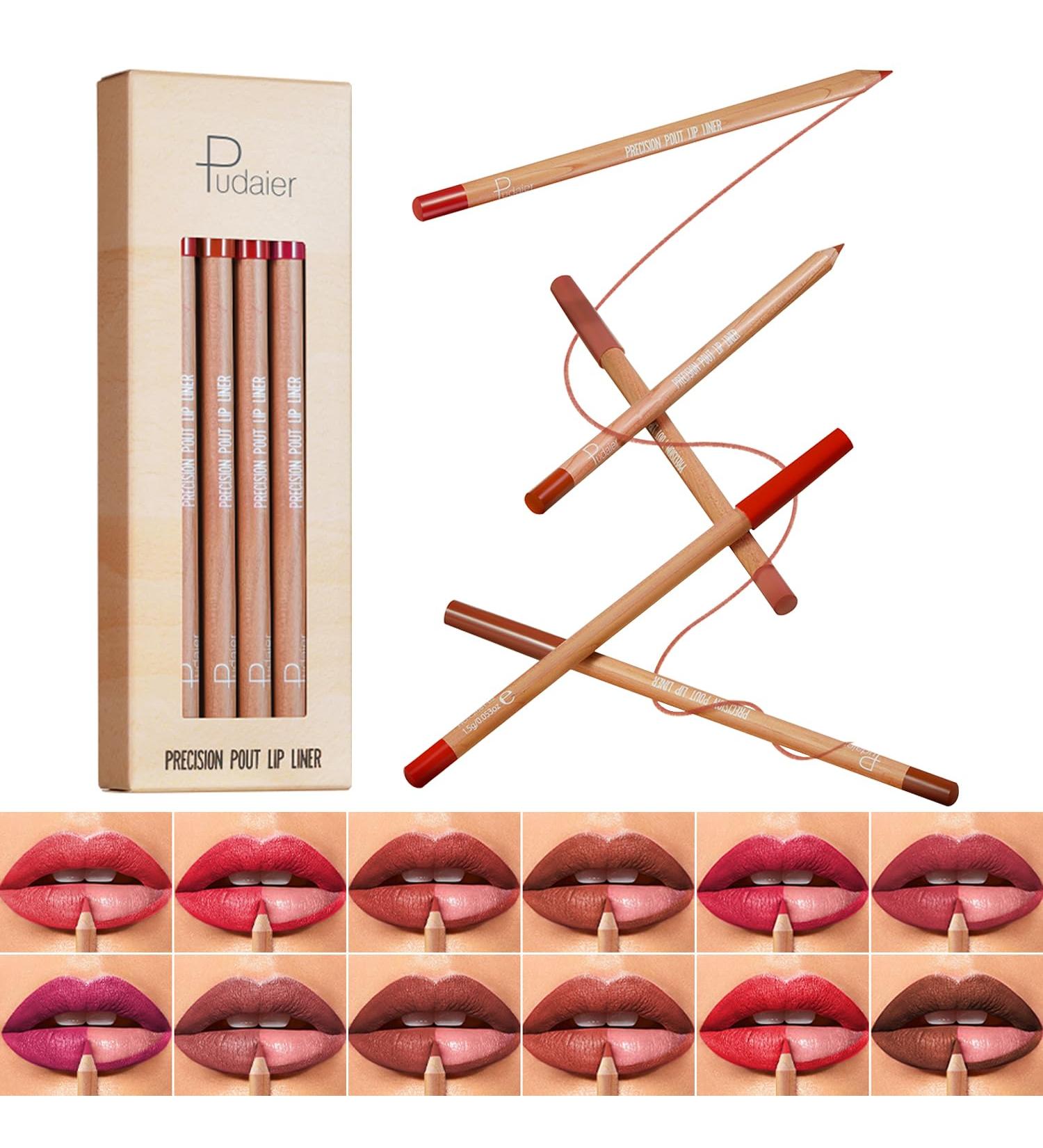 12 Colors Creamy Matte Lip Liner Pen Set - Long Lasting Waterproof High Pigment Makeup for Women | Daily Use Lip Liners Kit (Set A - Buy Online on GoSupps.com