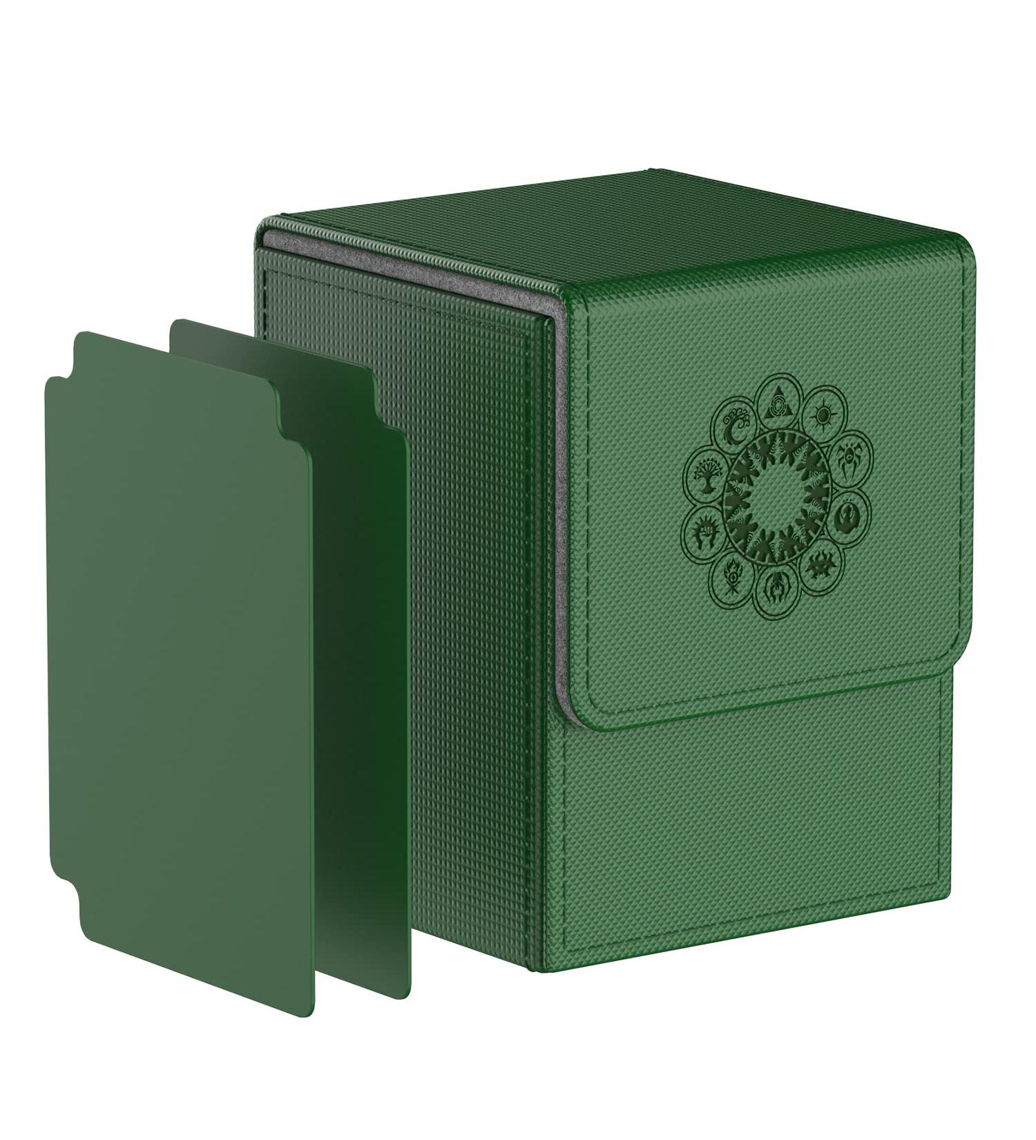MIXPOET Deck Box for MTG Cards - Large Size, 100+ Cards Capacity - The Elementals (Green) - Buy Online on GoSupps.com