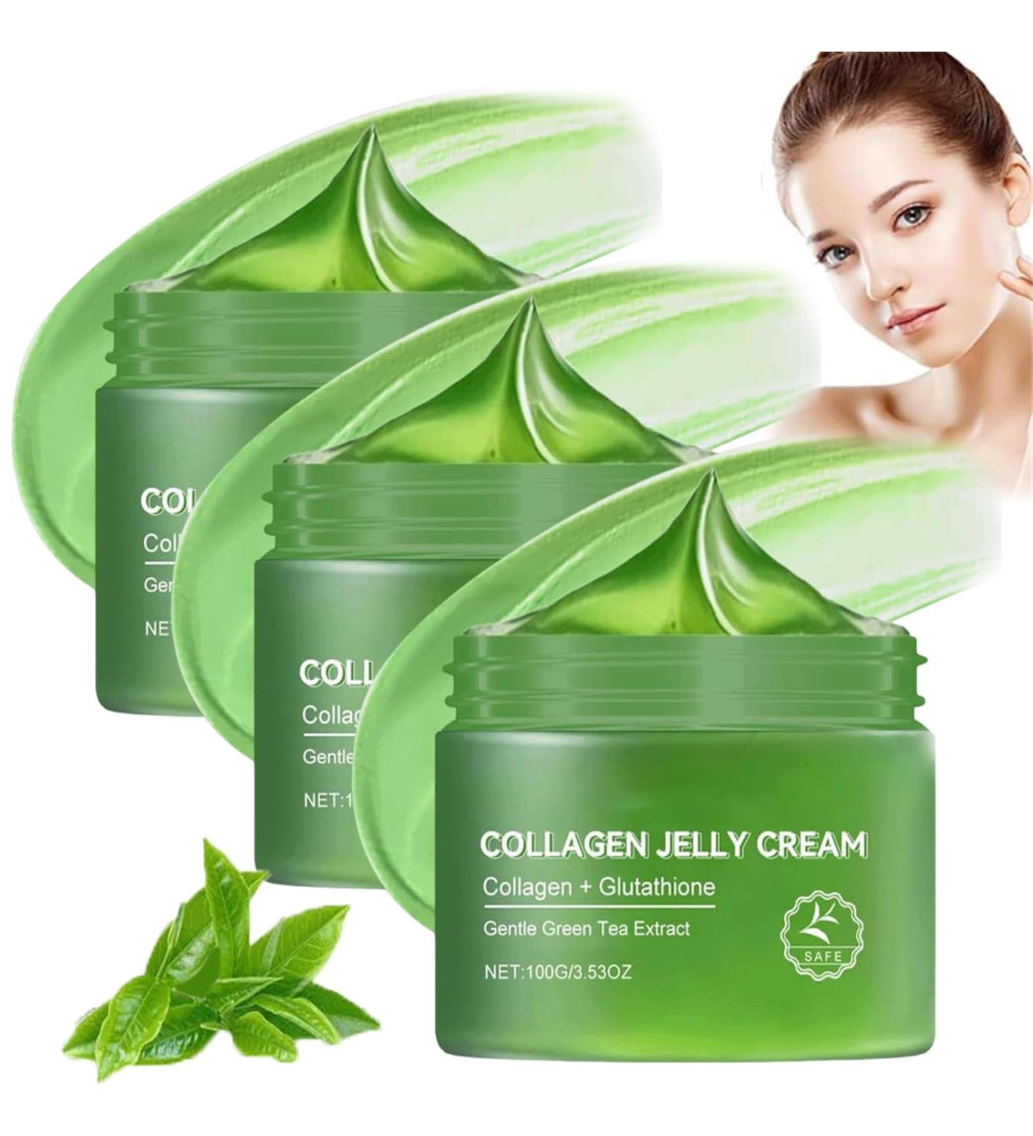 HOUXIANDOU Collagen Jelly Cream Moisturizing & AntiAging Cream Reduces Fine Lines & Dullness Increases Skin Elasticity Hydration & Glow All Skin Types 3 Bottles - Buy Online on GoSupps.com