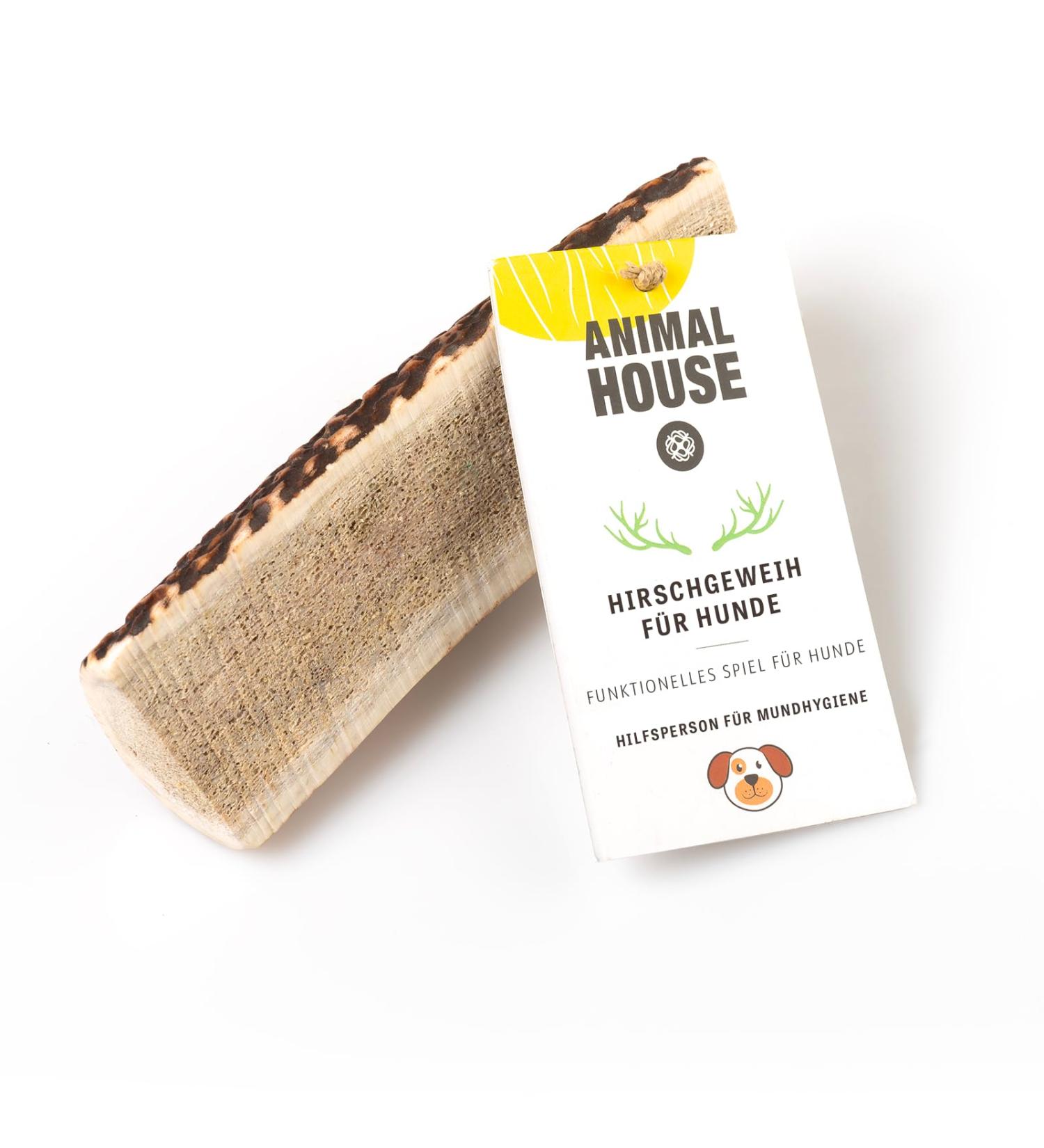 Animal House Deer Antler for Dogs - 100% Natural Chew - Durable & Size Options - Promotes Oral Hygiene - Available Worldwide - Buy Online on GoSupps.com