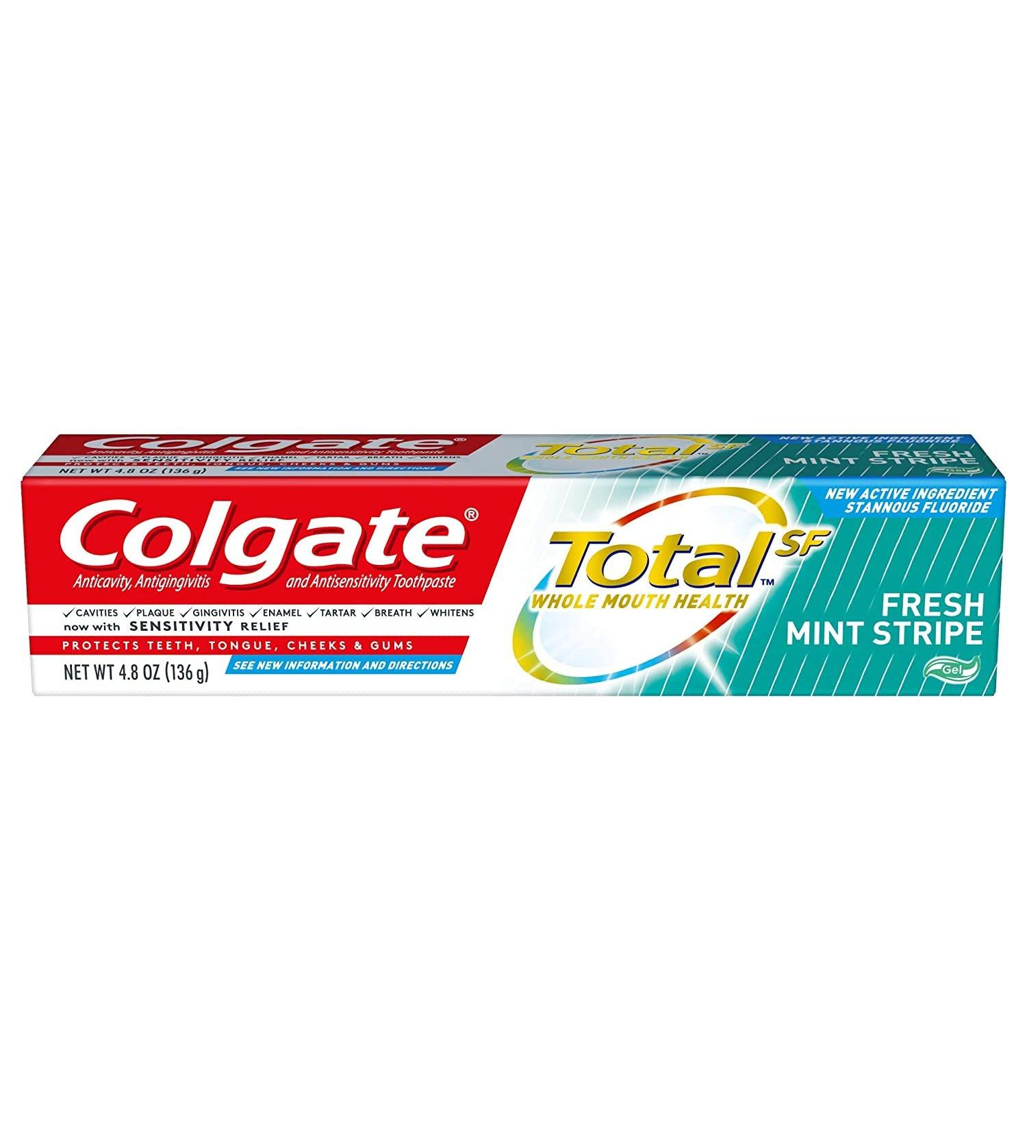 Colgate Total Stripe Gel Mint Toothpaste - 4.8 oz - Buy Online on GoSupps.com