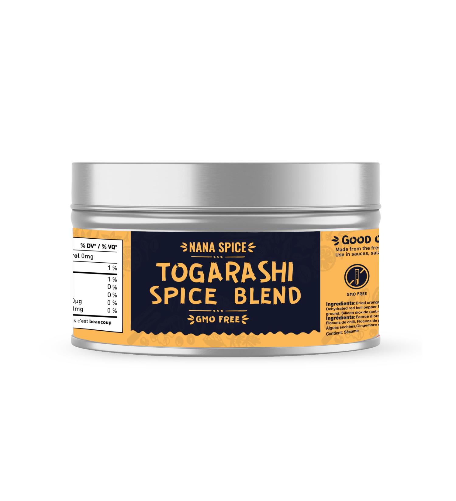 TOGARASHI SPICE BLEND SEASONING BY NANA SPICE | 100 G TIN | HAND GROUNDED FOR RICH AROMA AND FLAVOUR