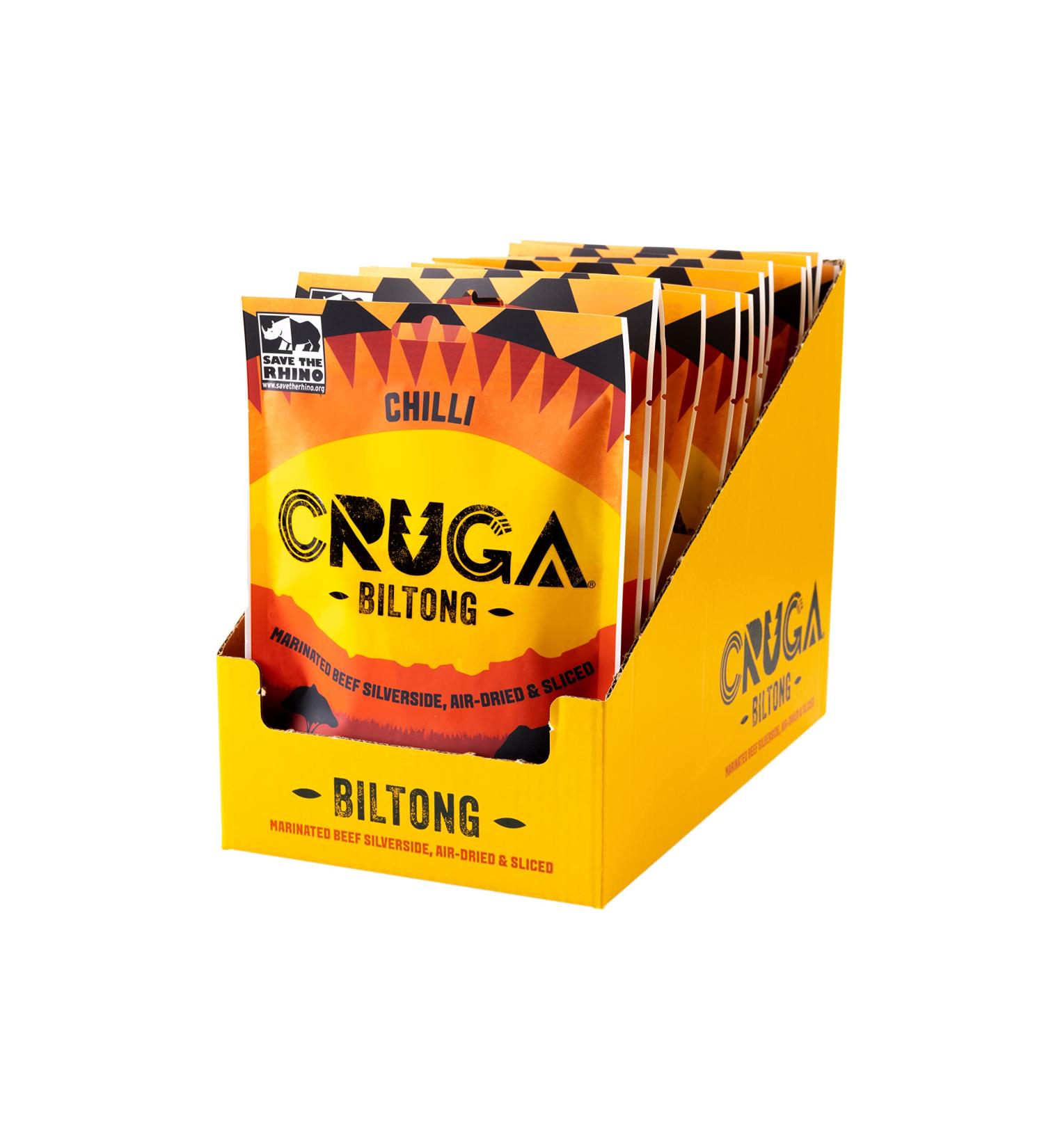 Cruga Chilli Biltong 35g (Pack of 12) - Buy Online on GoSupps.com