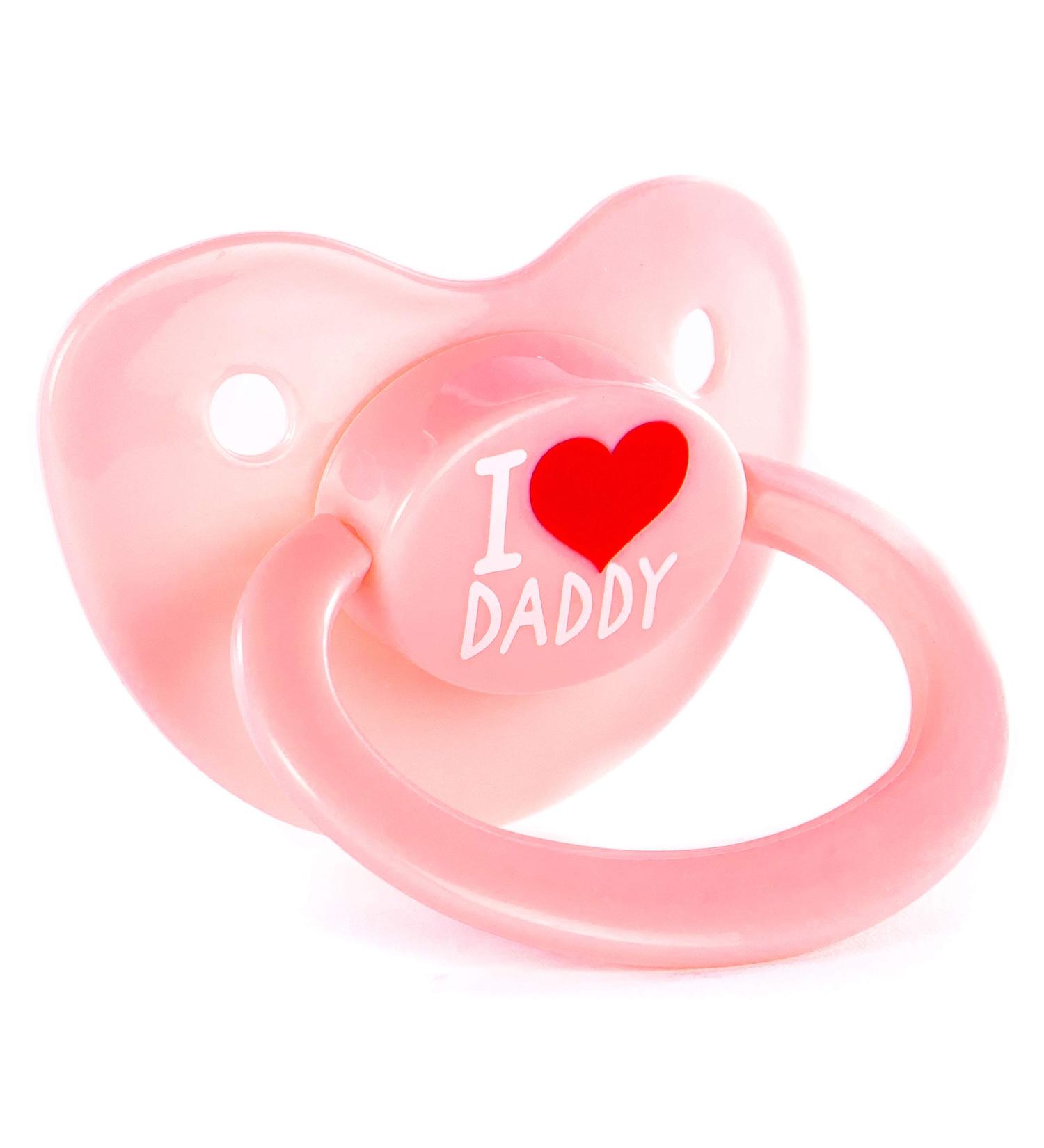 Littletude Adult Sized Pacifier Dummy for Adult Babies  Large Handle  Large Shield  Daddy