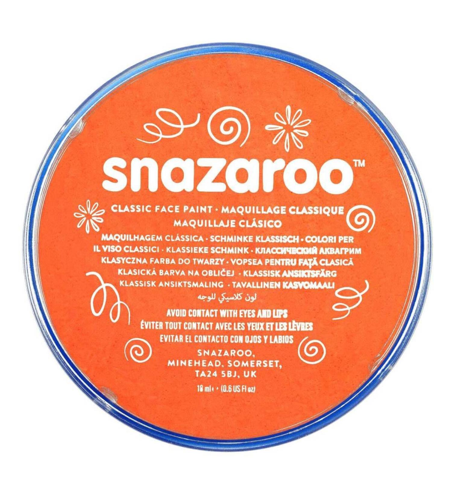 SK INFINITY Classic Orange Face & Body Paint 18ml - Professional Water Based Makeup for Adults & Kids - Buy Online on GoSupps.com