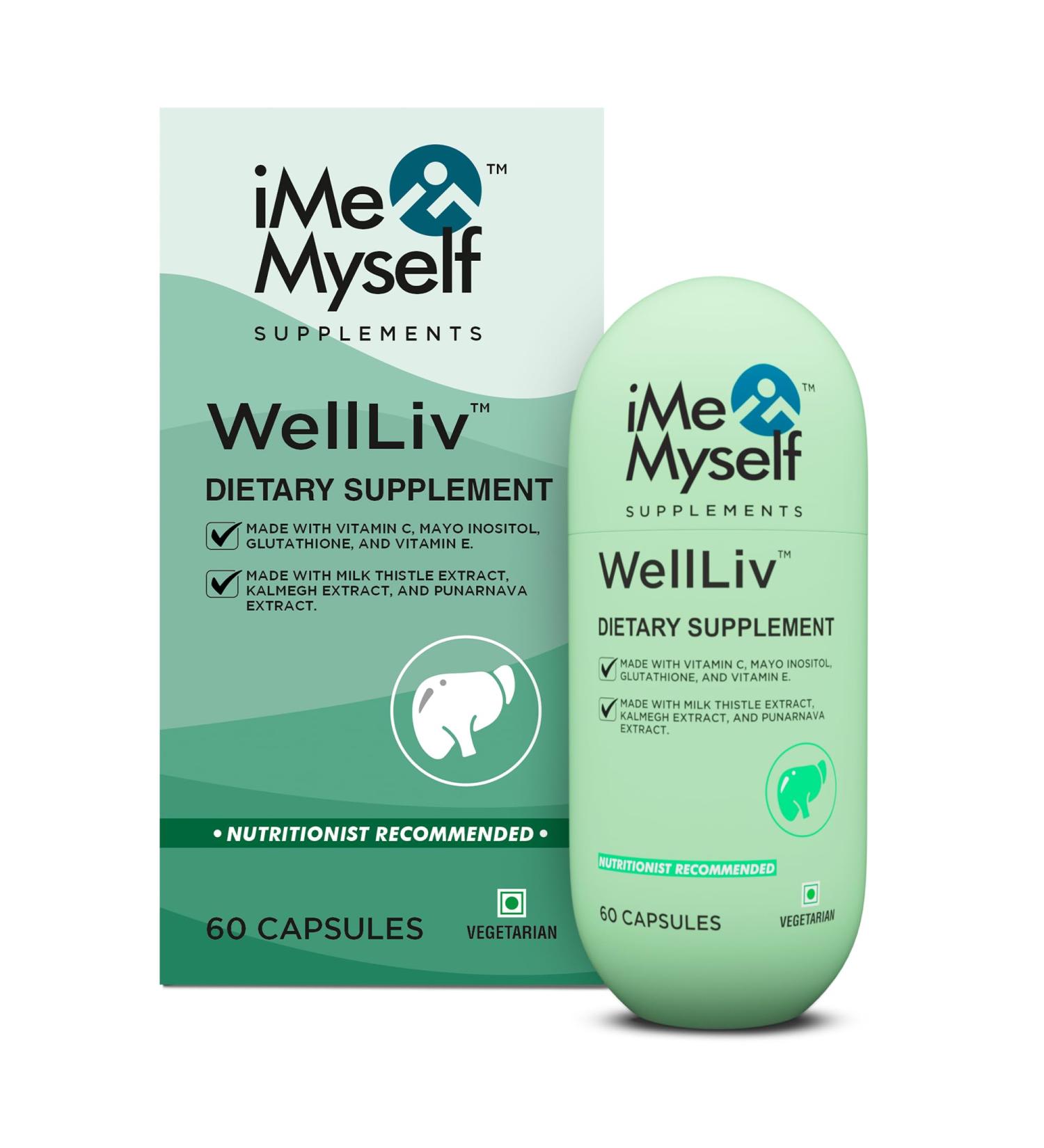 iMeMyself WellLiv 60 Vegan Capsules | Botanical Complex with Traditional Herbs and Modern Nutrients - Buy Online on GoSupps.com