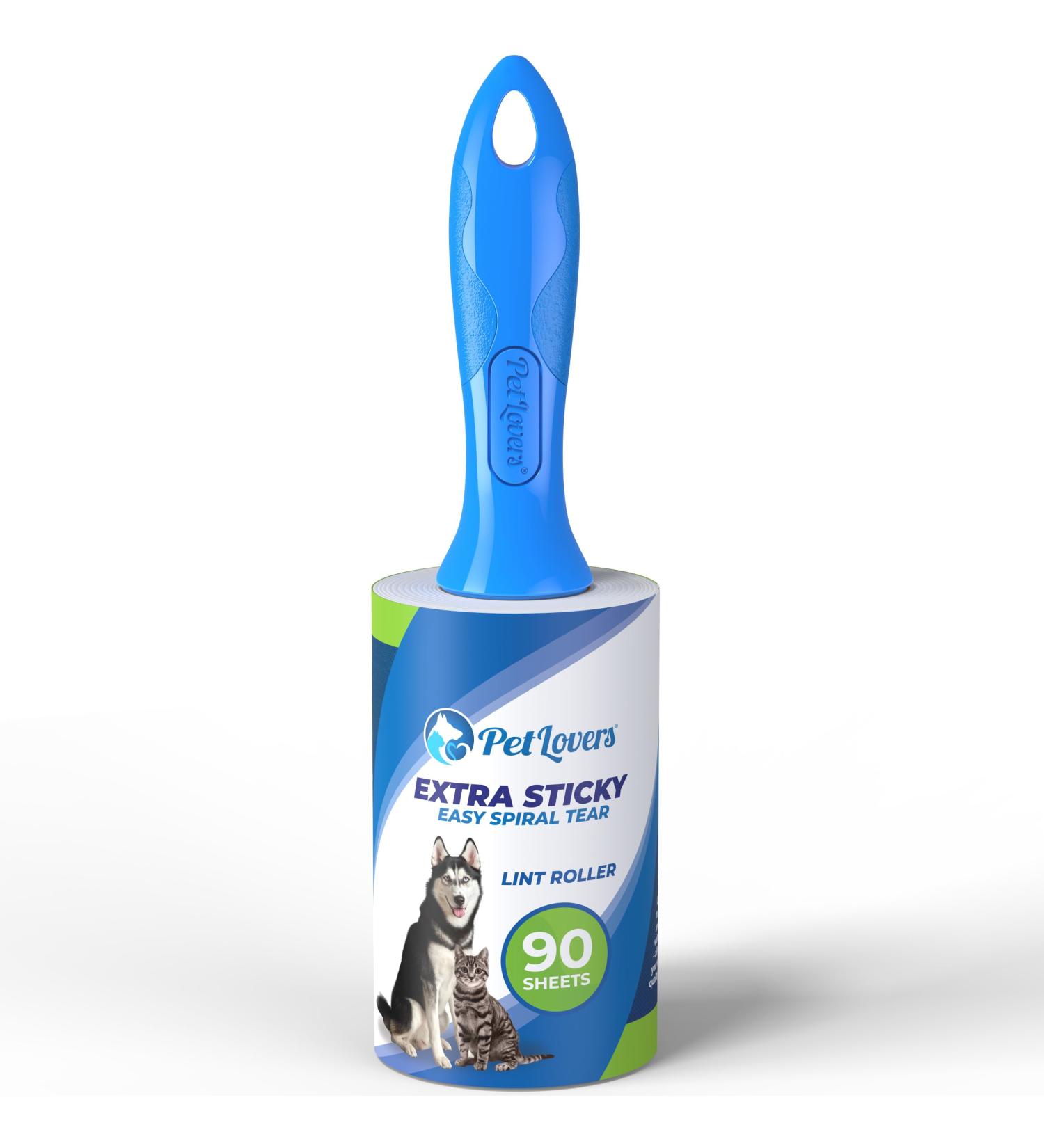 PetLovers Extra Sticky Lint Roller - 90 Sheets for Pet Hair Removal | Ideal for Dogs & Cats | International Shipping Available - Buy Online on GoSupps.com