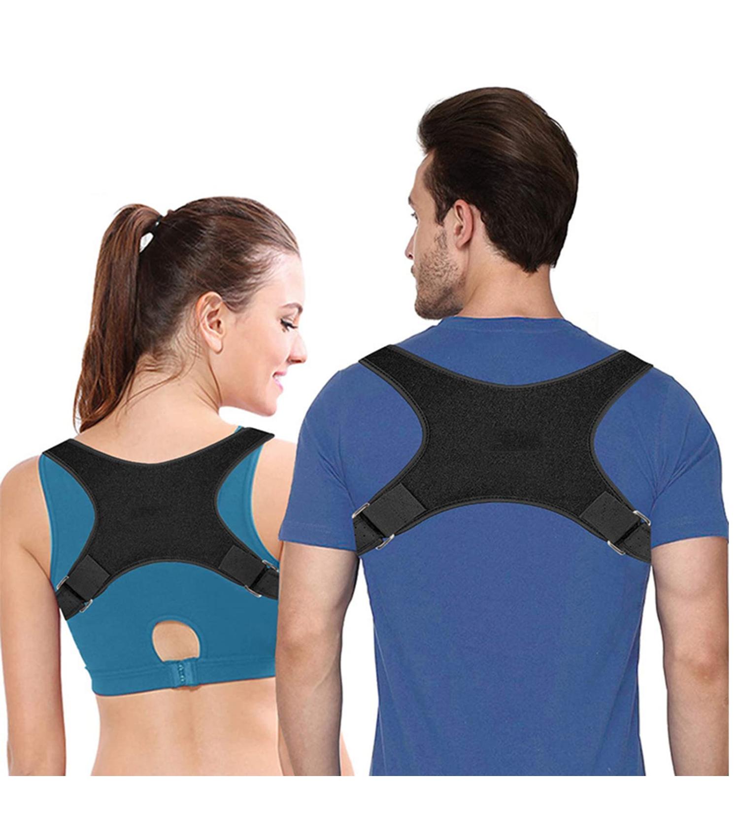 DERJLY Posture Corrector - Adjustable Upper Back Support for Men and Women, Comfortable Back Straightener for Improved Posture and Pain Relief (Black) - Buy Online on GoSupps.com