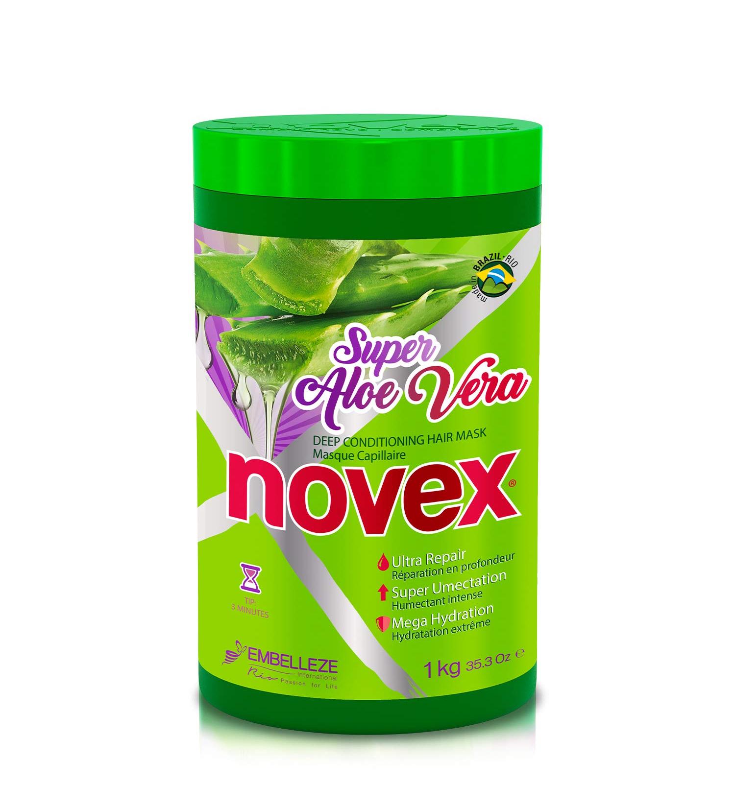 NOVEX Super Aloe Vera Hair Mask - Organic Aloe Vera for Frizz & Volume Control | 35.3 Oz - International Shipping Available - Buy Online on GoSupps.com