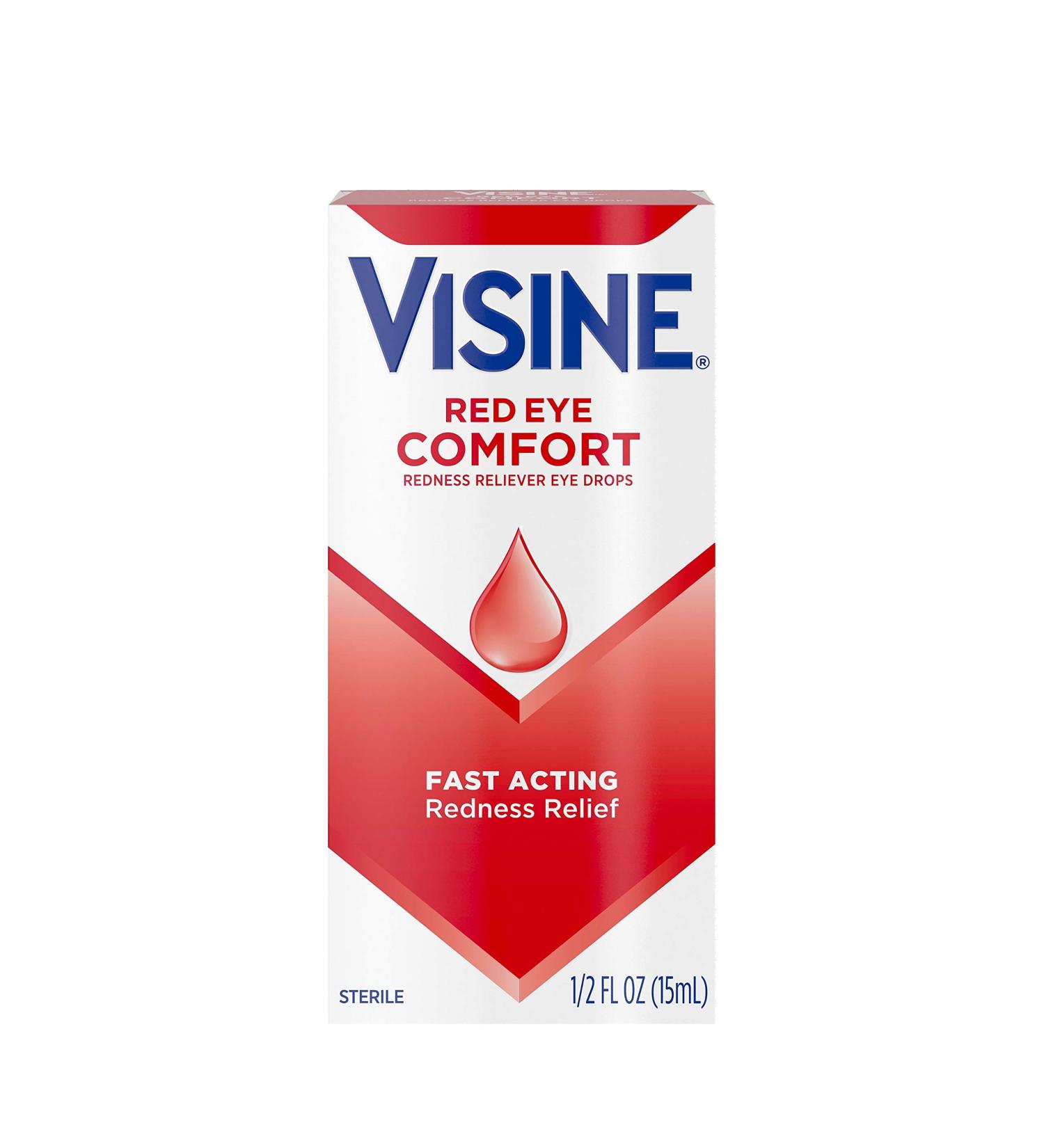 Visine Red Eye Comfort Drops - Redness Reliever 12 fl oz (15 ml) | Fast Relief for Red Eyes - Buy Online on GoSupps.com